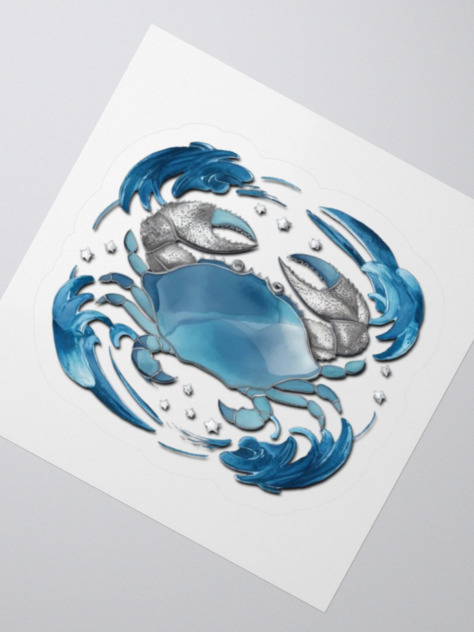 Cancer Zodiac Crab Kiss-Cut Sticker product image (4)