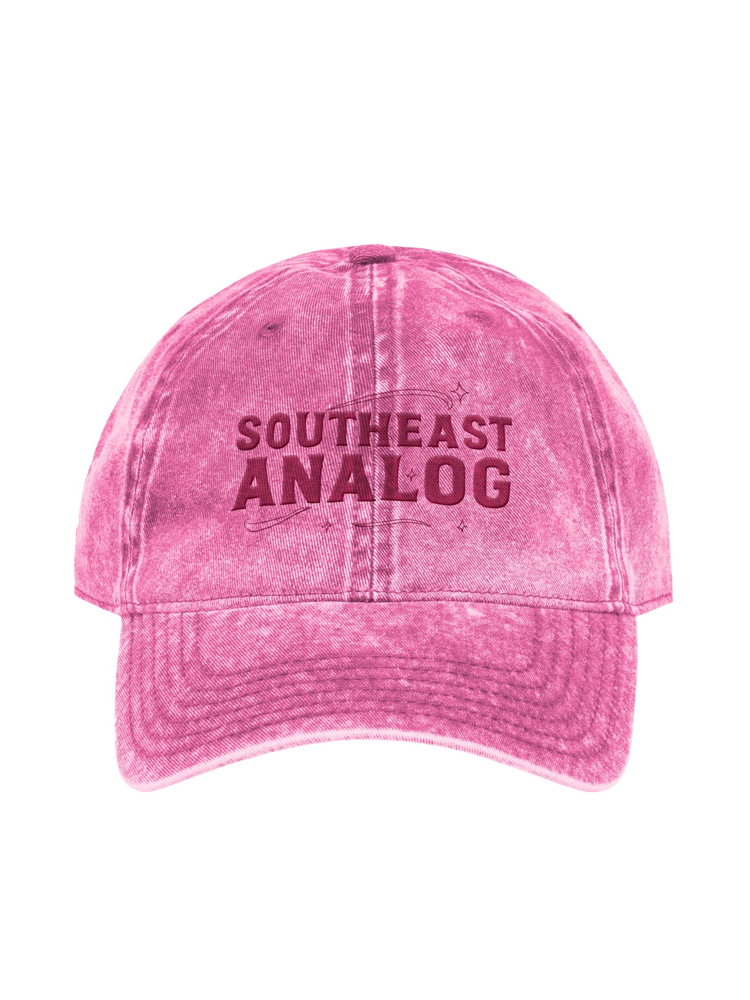 Vintage Wash Southeast Analog Embroidered Dad Hat: Pink Edition