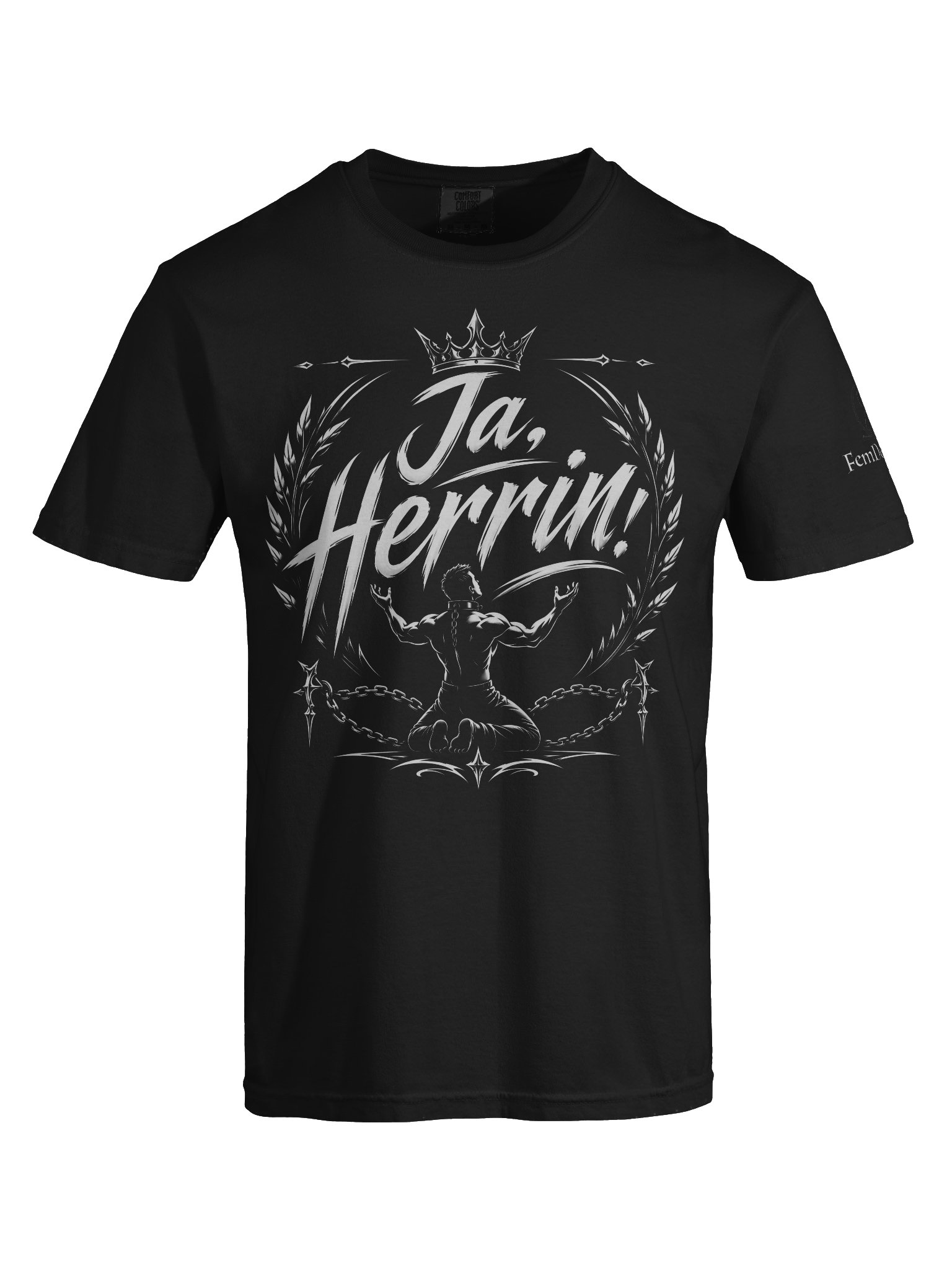 Ja, Herrin! – Geboren, um zu dienen | Dominantes Front-&-Backprint T-Shirt product image (7)