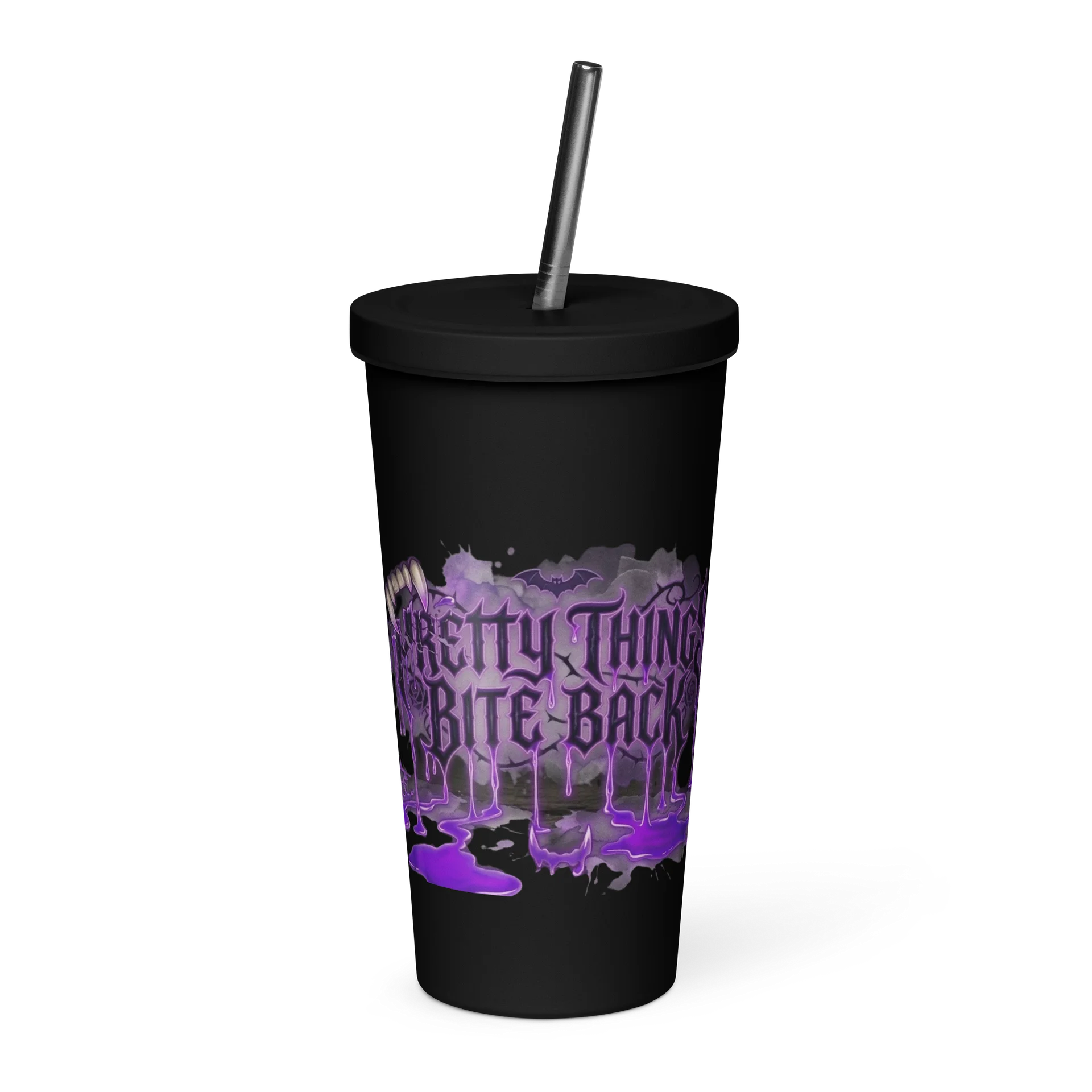 PRETTY THINGS BITE BACK — Gothic Purple Tumbler product image (1)