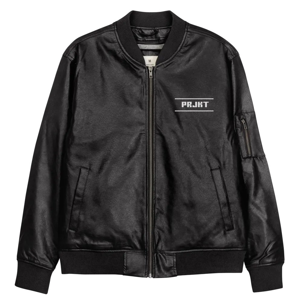 PRJKT Lines Leather Bomber Jacket product image (2)
