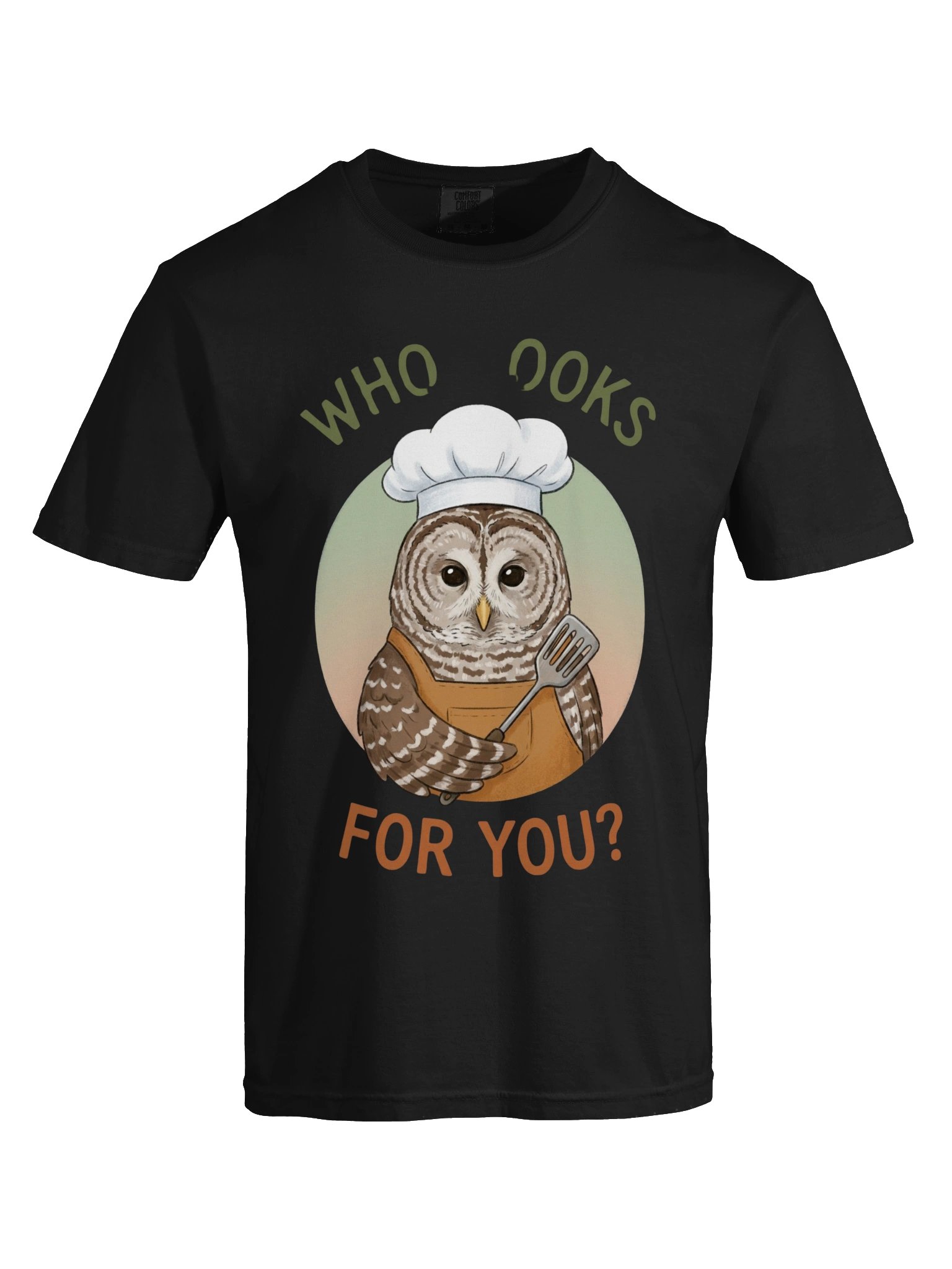 Who Cooks for You Owl Bird Pun Chef Cute Cooking Graphic T-Shirt product image (22)