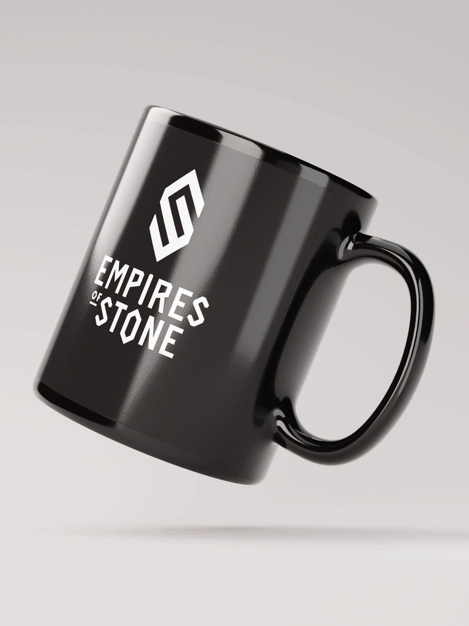 Mug Black Glossy Empires of Stone logo product image (3)