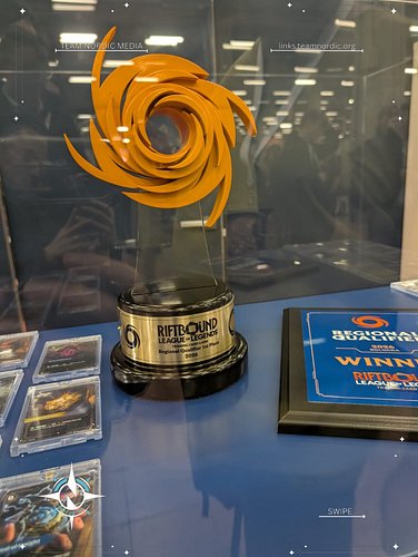 Some pictures from the Riftbound Regional qualifier, look at the ”Best of” metal cards awarded to everyone that finishes the ...