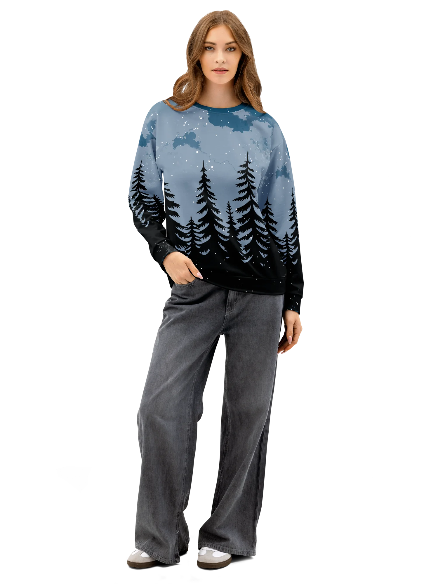 Forest Night Sky Sweatshirt product image (3)