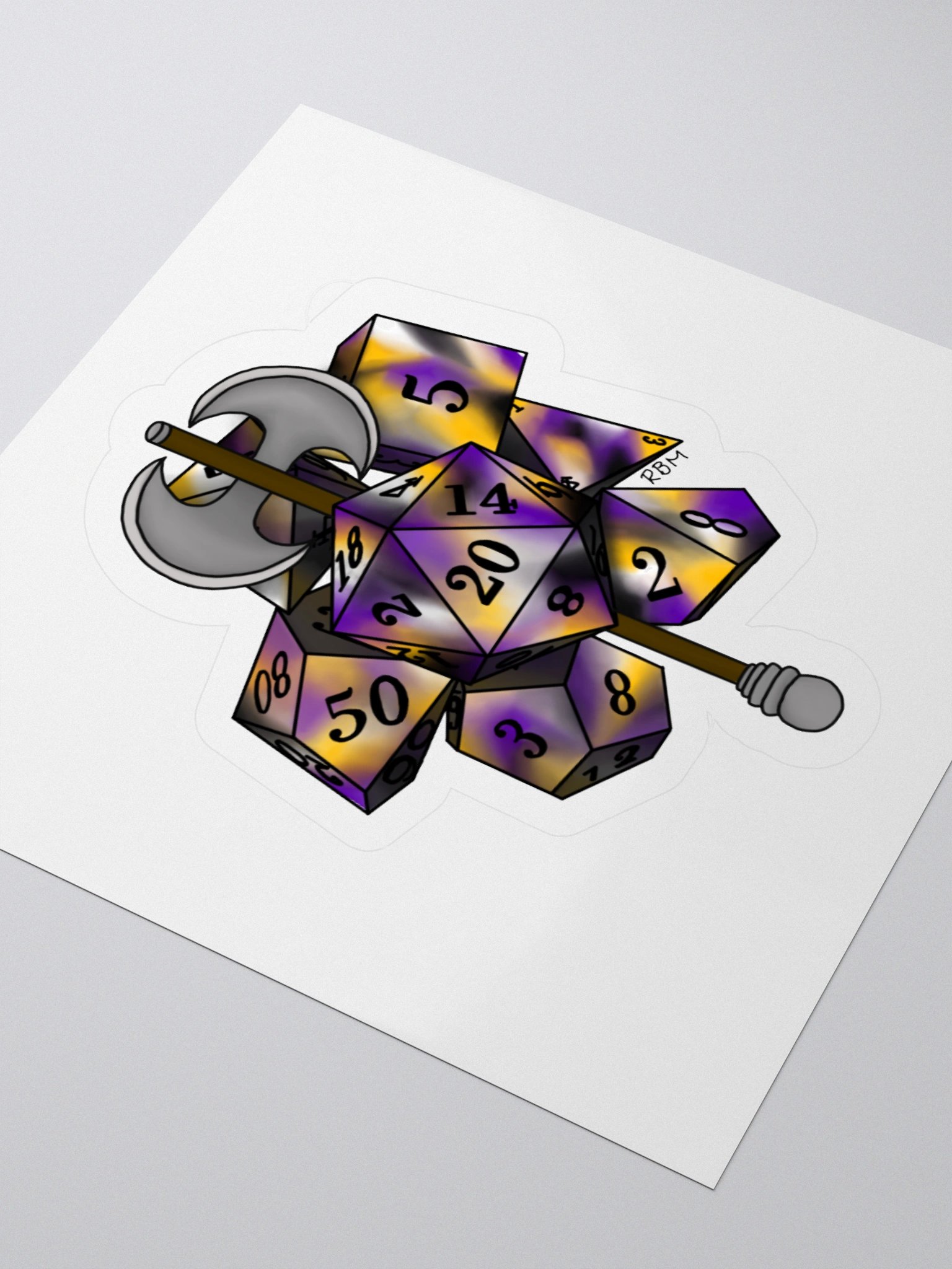 Non Binary Pride Dice Design product image (8)