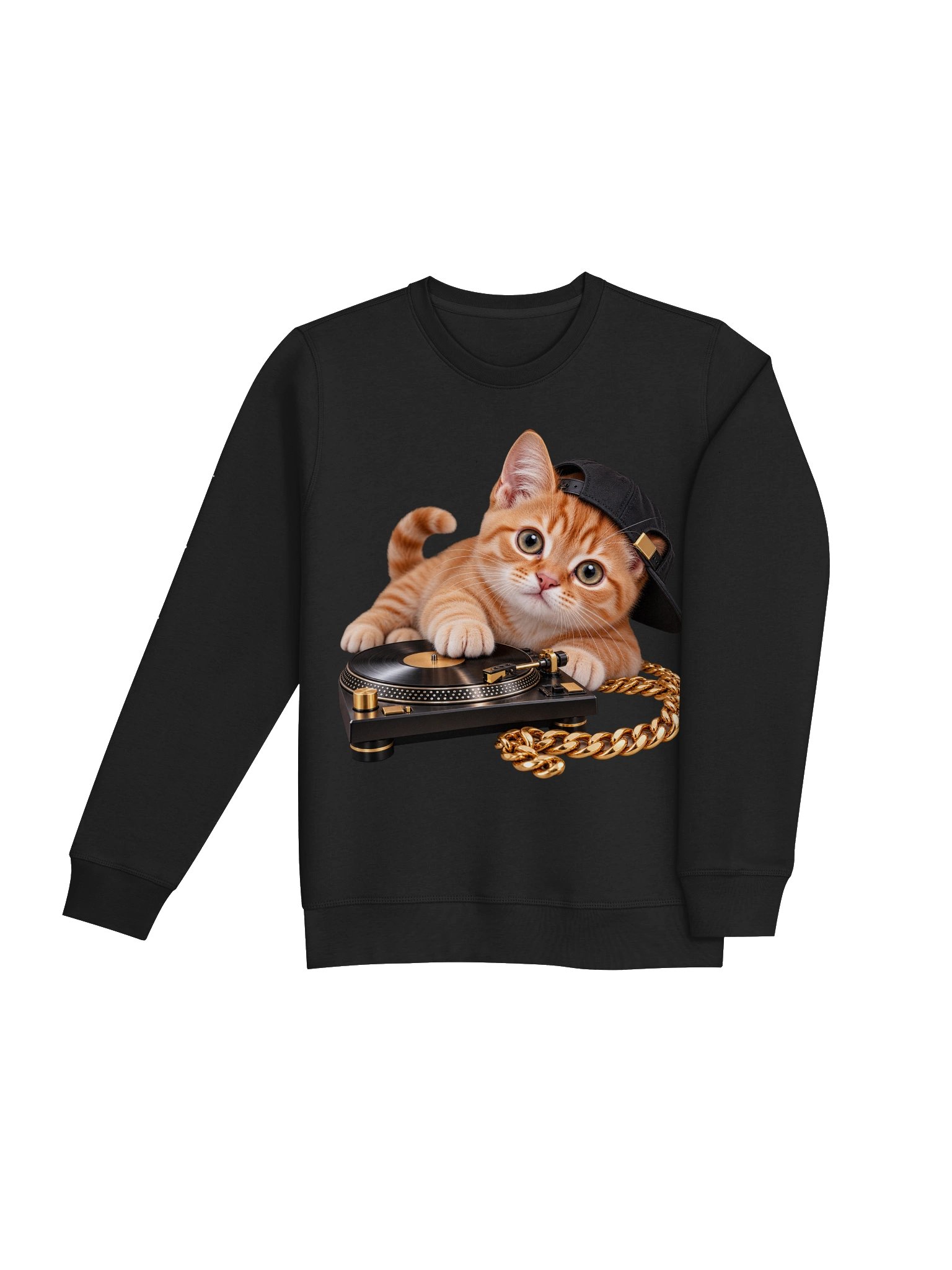 Hip Hop Orange Tabby Kitten – Organic Unisex Sweatshirt product image (20)