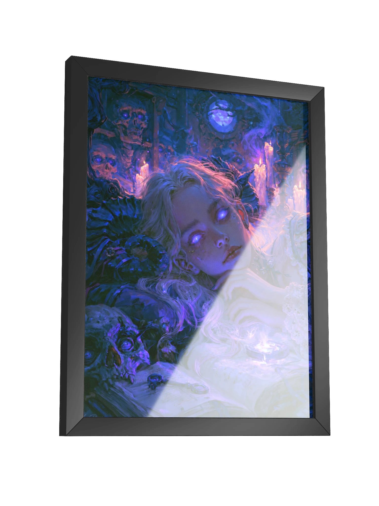 Haunted Doll Framed Art Print — Moonlit Haunted Doll product image (7)
