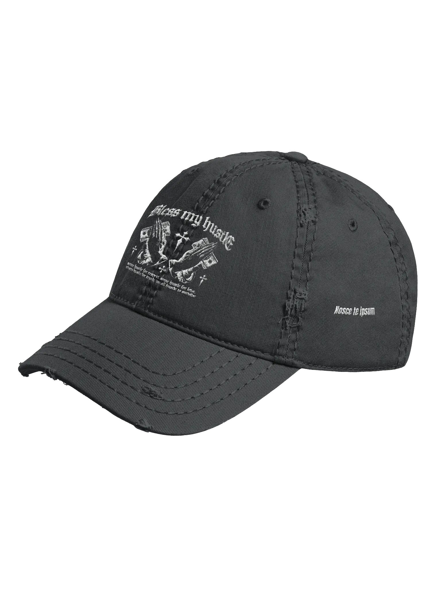 Bless My Hustle Distressed Dad Hat product image (4)