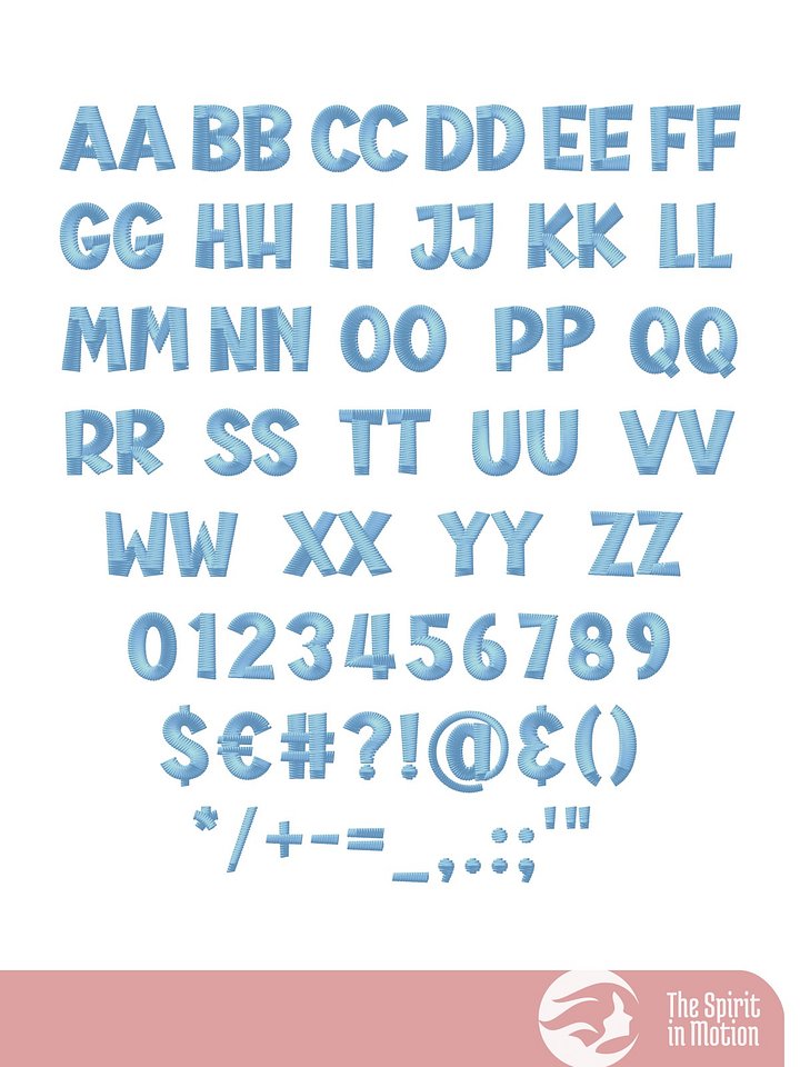 Comica Boom Machine Embroidery Font | PES, BX, DST product image (2)