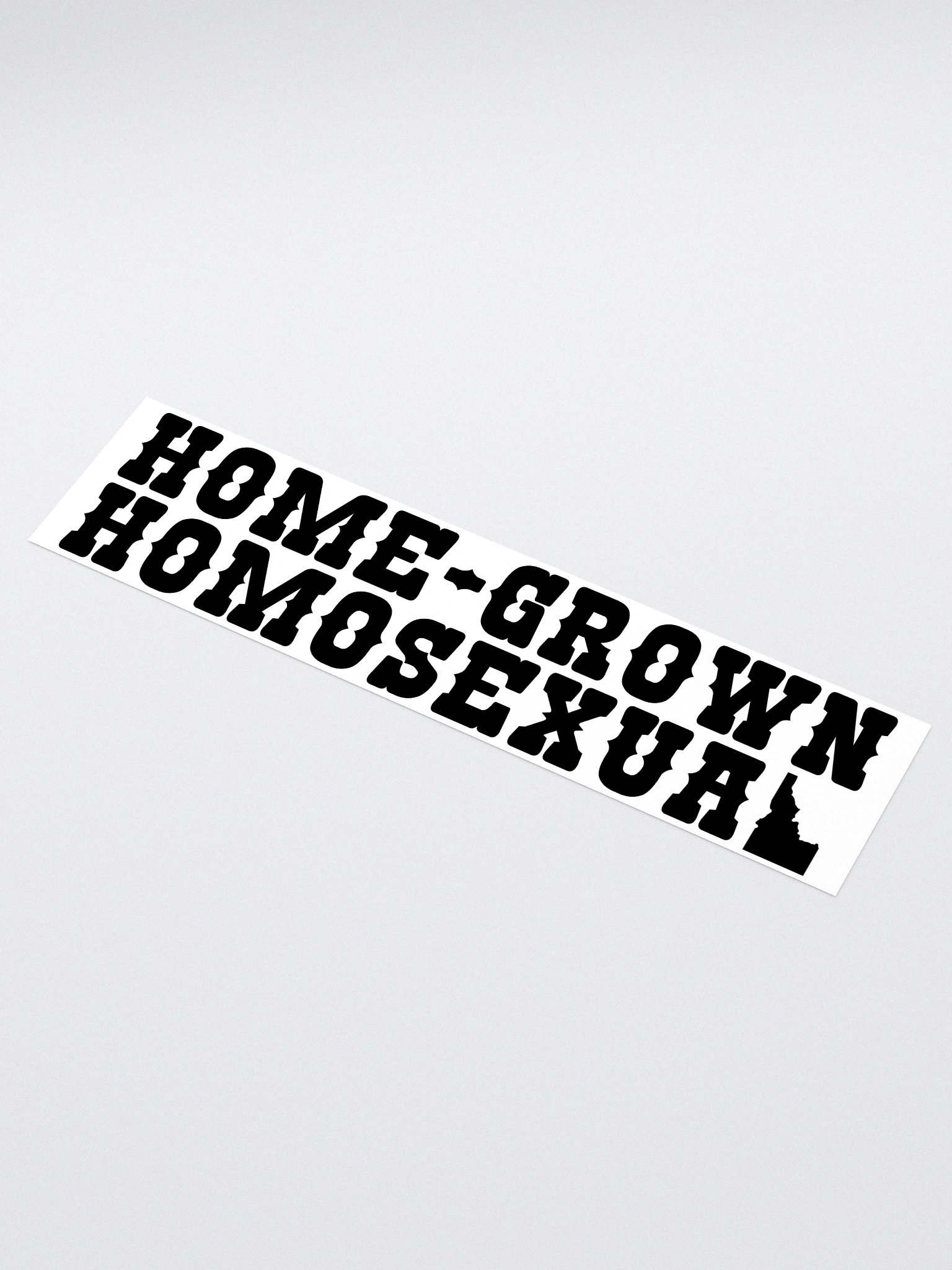 "HOME-GROWN HOMOSEXUAL" bumper sticker product image (1)