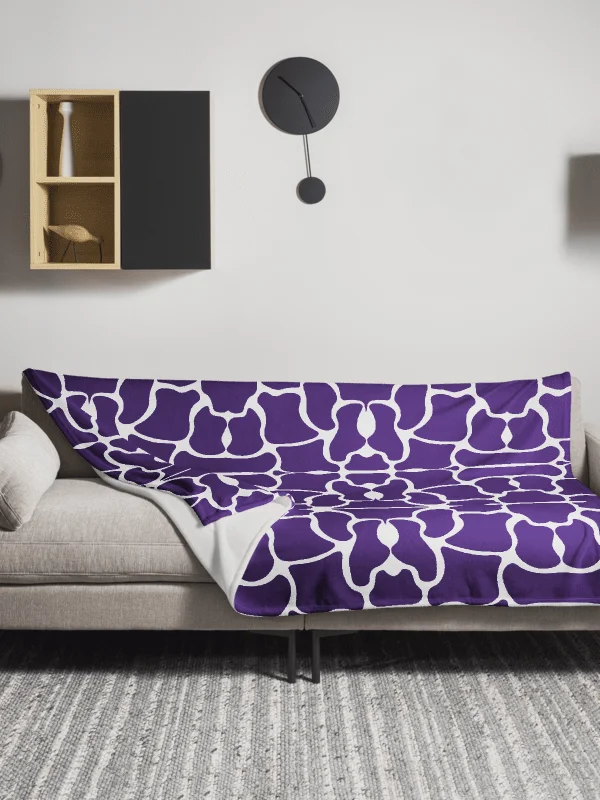Purple Brick Mosaic Throw Blanket product image (5)