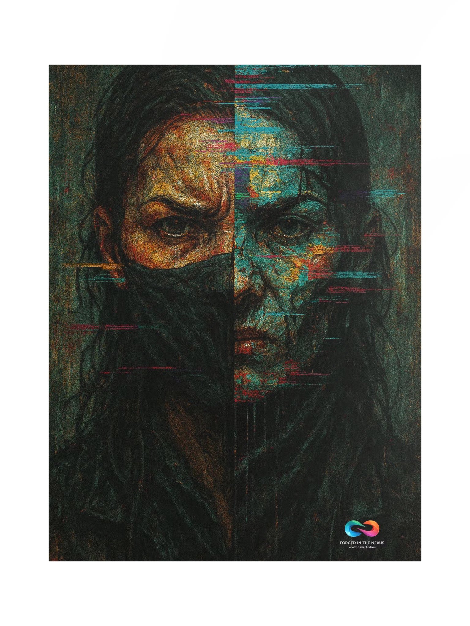 CINEMATIC ART POSTER – DYSTOPIAN GLITCH #001 product image (1)