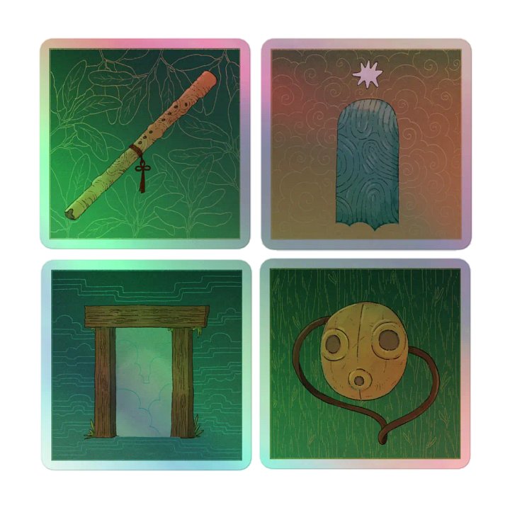 here (not rly) there - foil sticker pack product image (1)