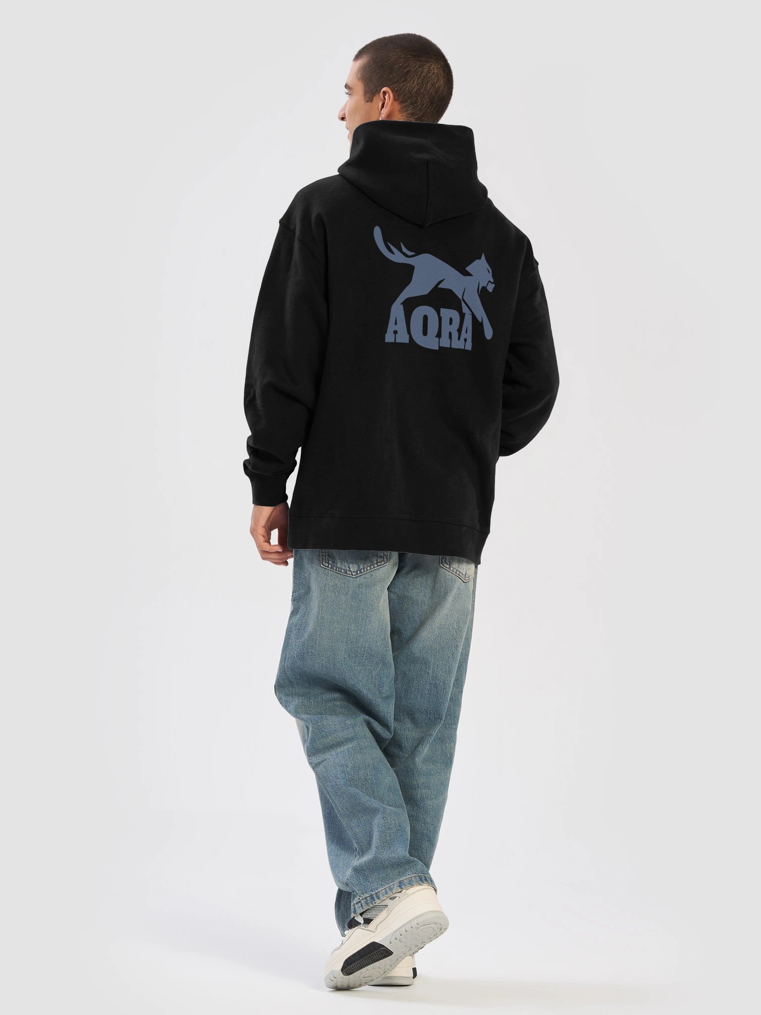 AQRA Signature Heavyweight Pullover Hoodie | Navy Blue product image (2)