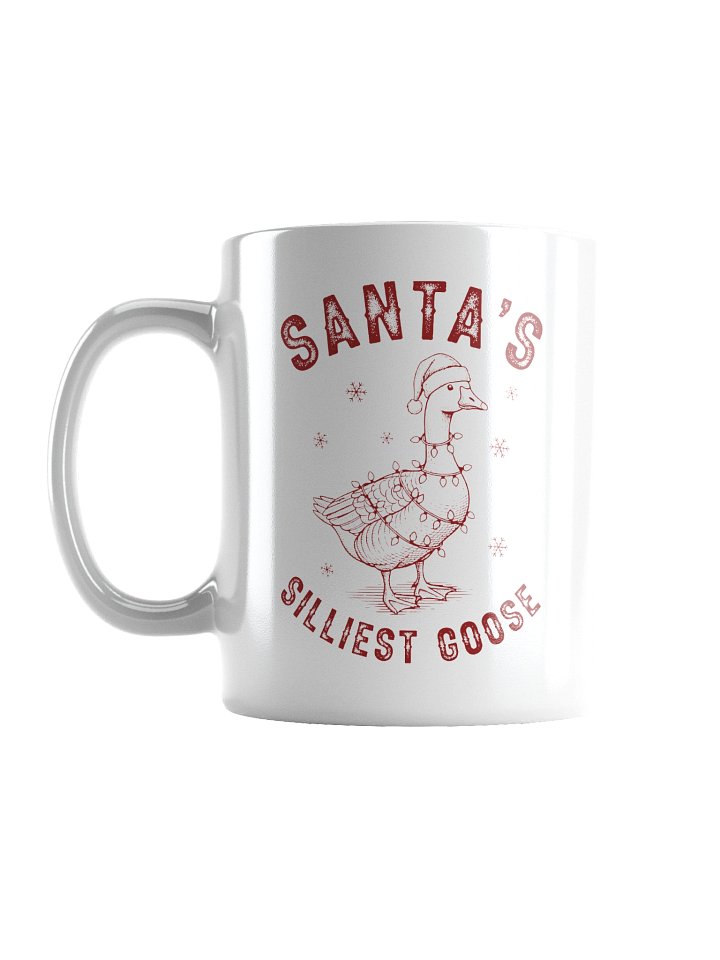 Santa's Silliest Goose White Glossy Mug product image (1)