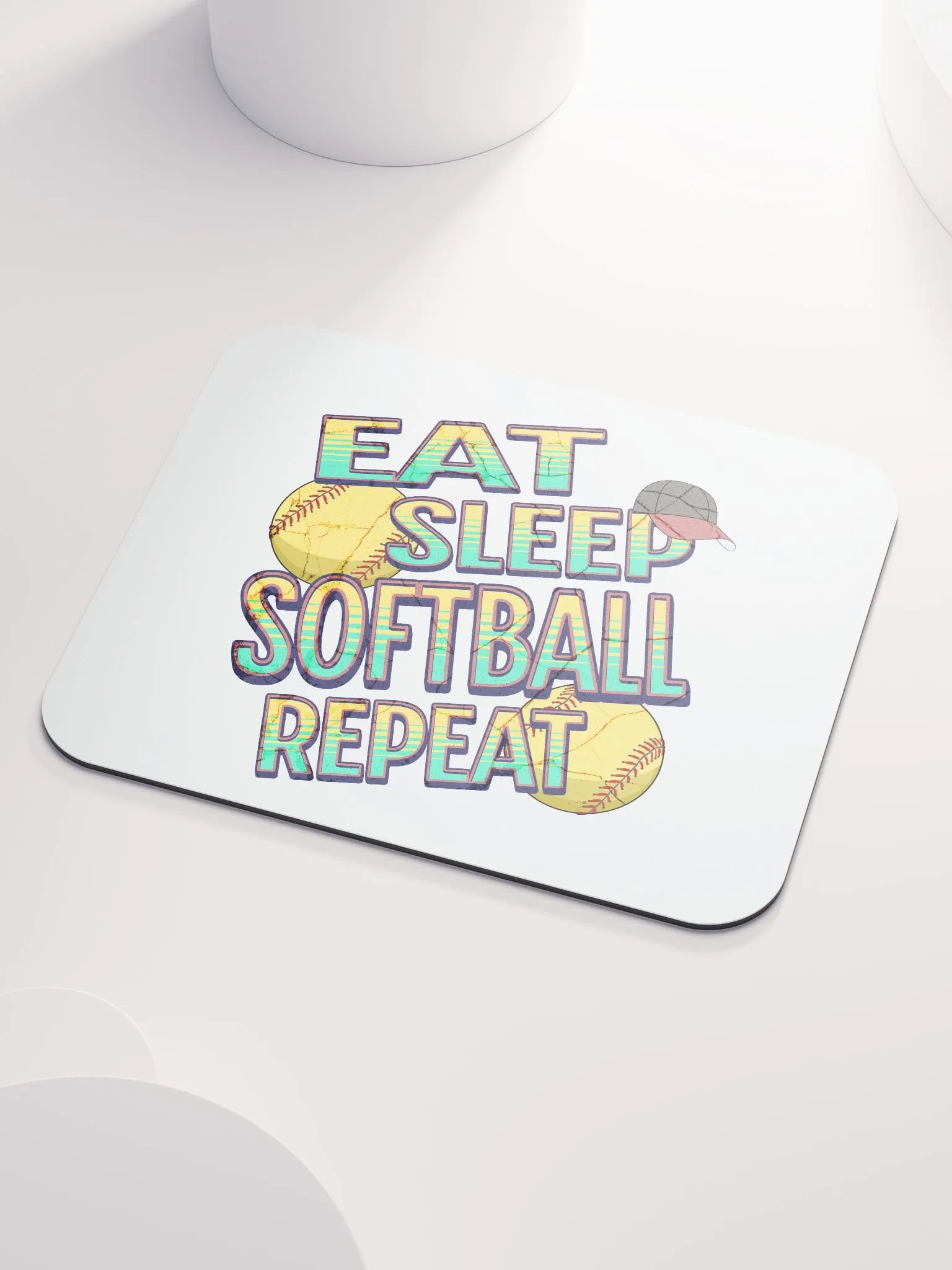 Eat Sleep Softball Repeat Lover's Dream Mouse Pad product image (3)
