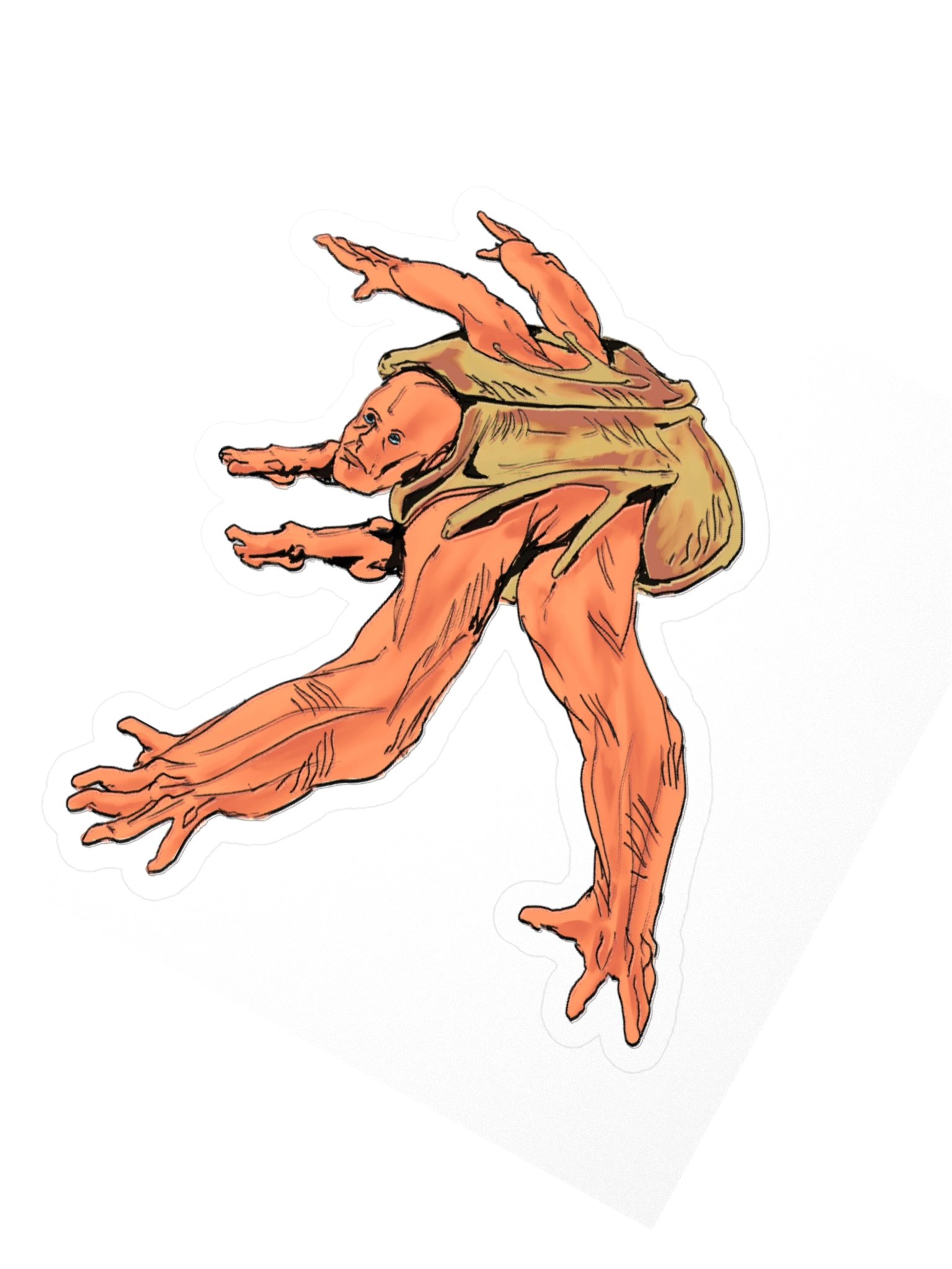 Human Crab Sticker product image (6)
