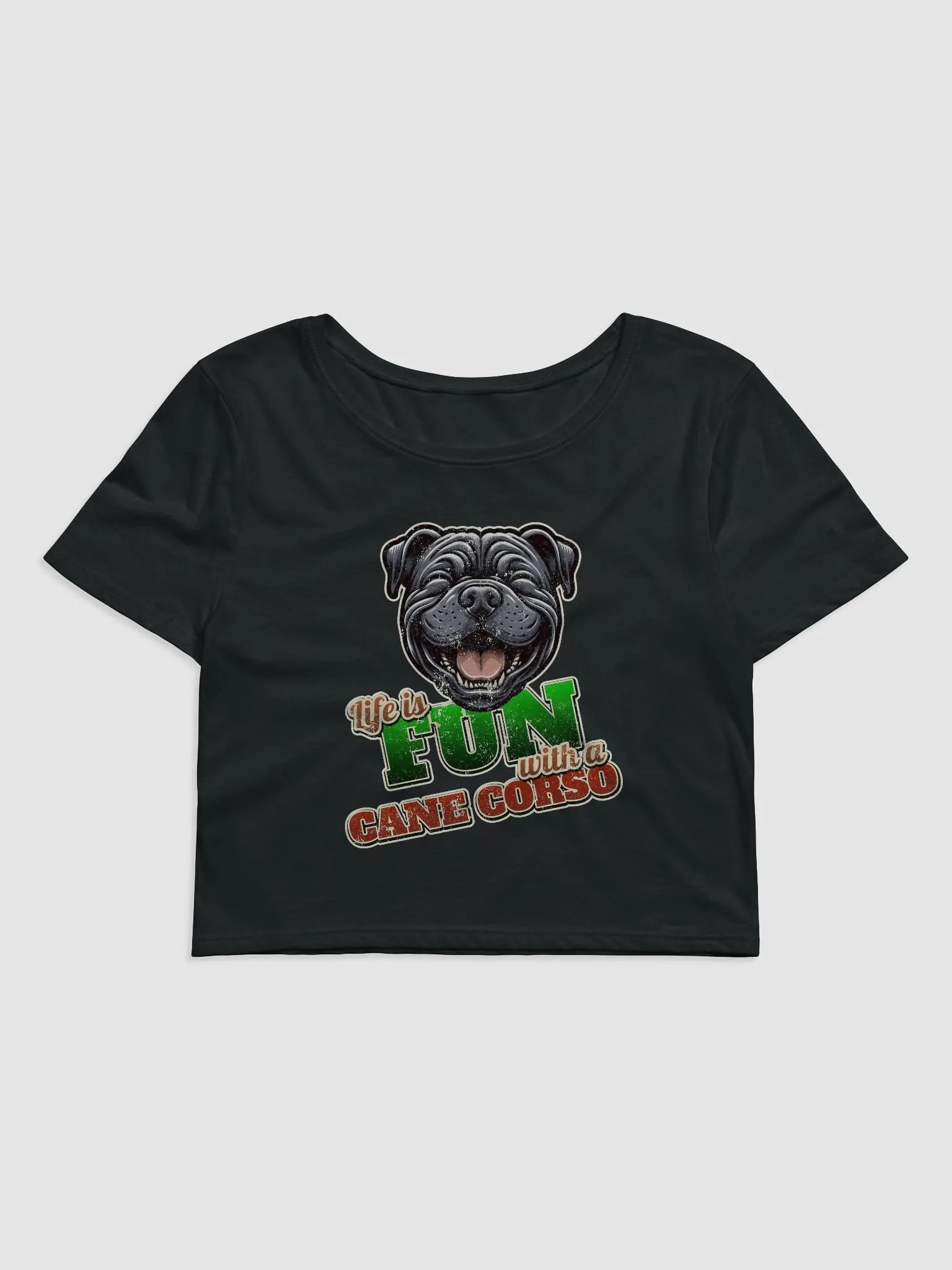 Smiling Cane Corso Women's Crop Tee product image (2)