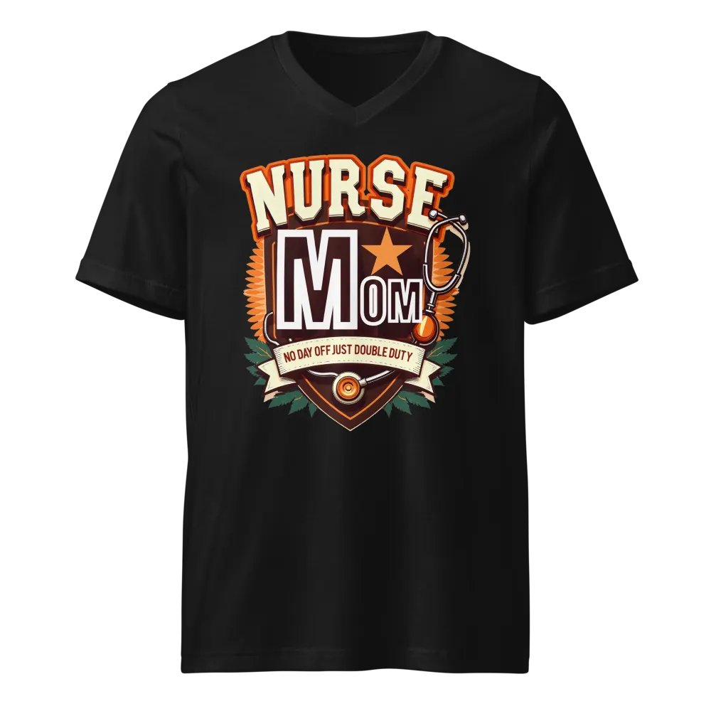 Double Duty Nurse Mom V-Neck Tee product image (1)