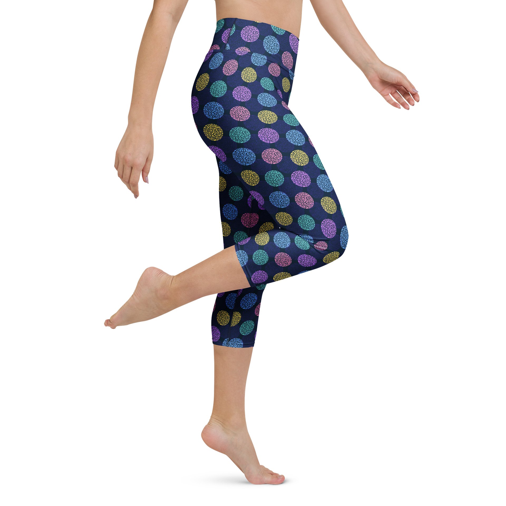 Colorful Leopard Print Yoga Capri Leggings product image (1)