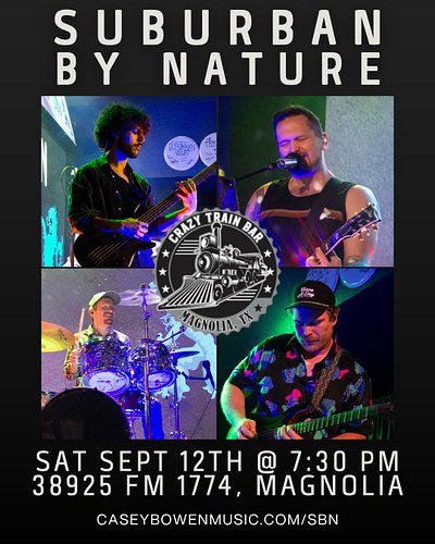 Come enjoy the music this weekend at @crazytrainbar  with @suburbanbynature