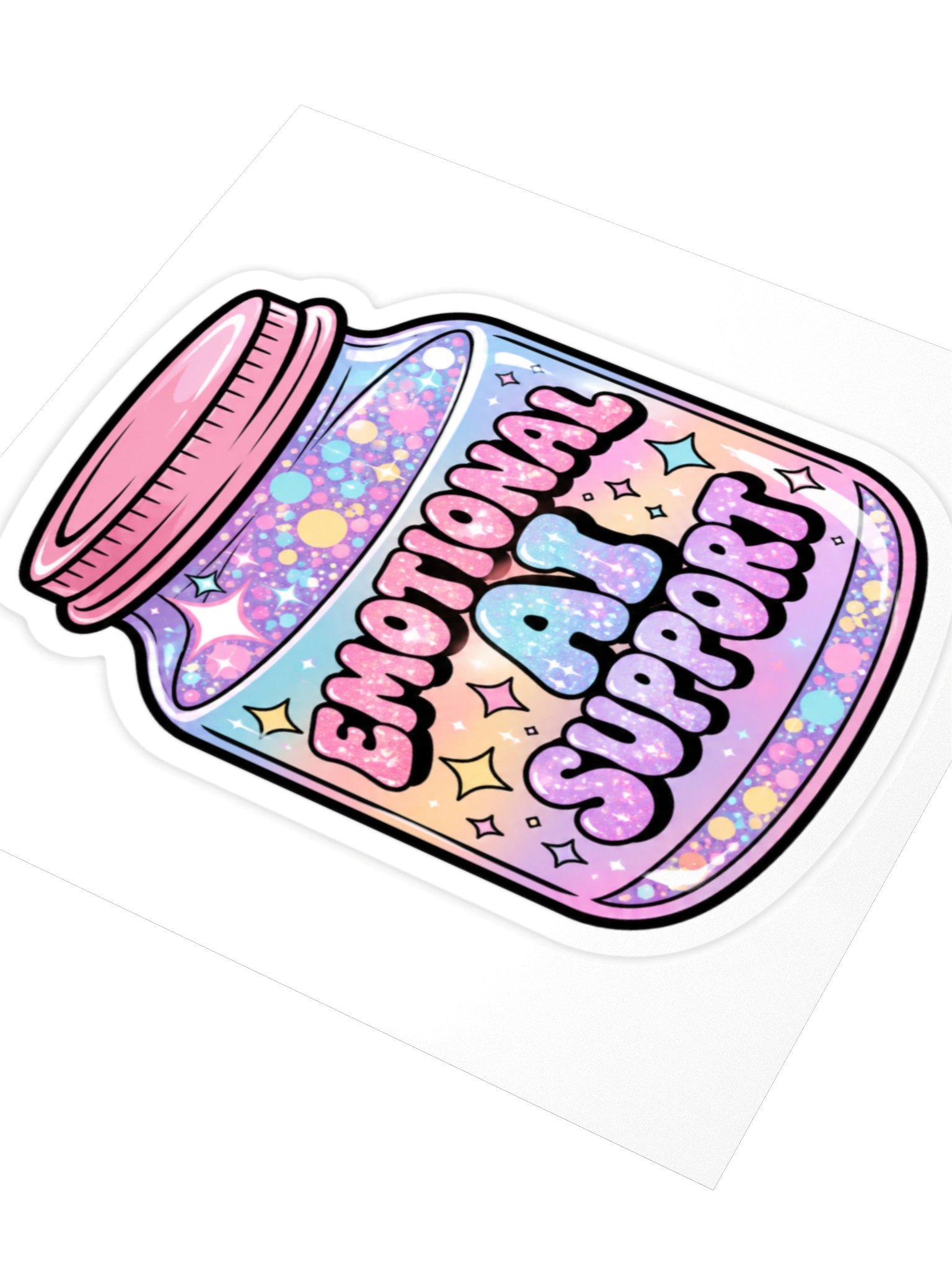 Emotional AI Support Glitter Jar Sticker product image (6)