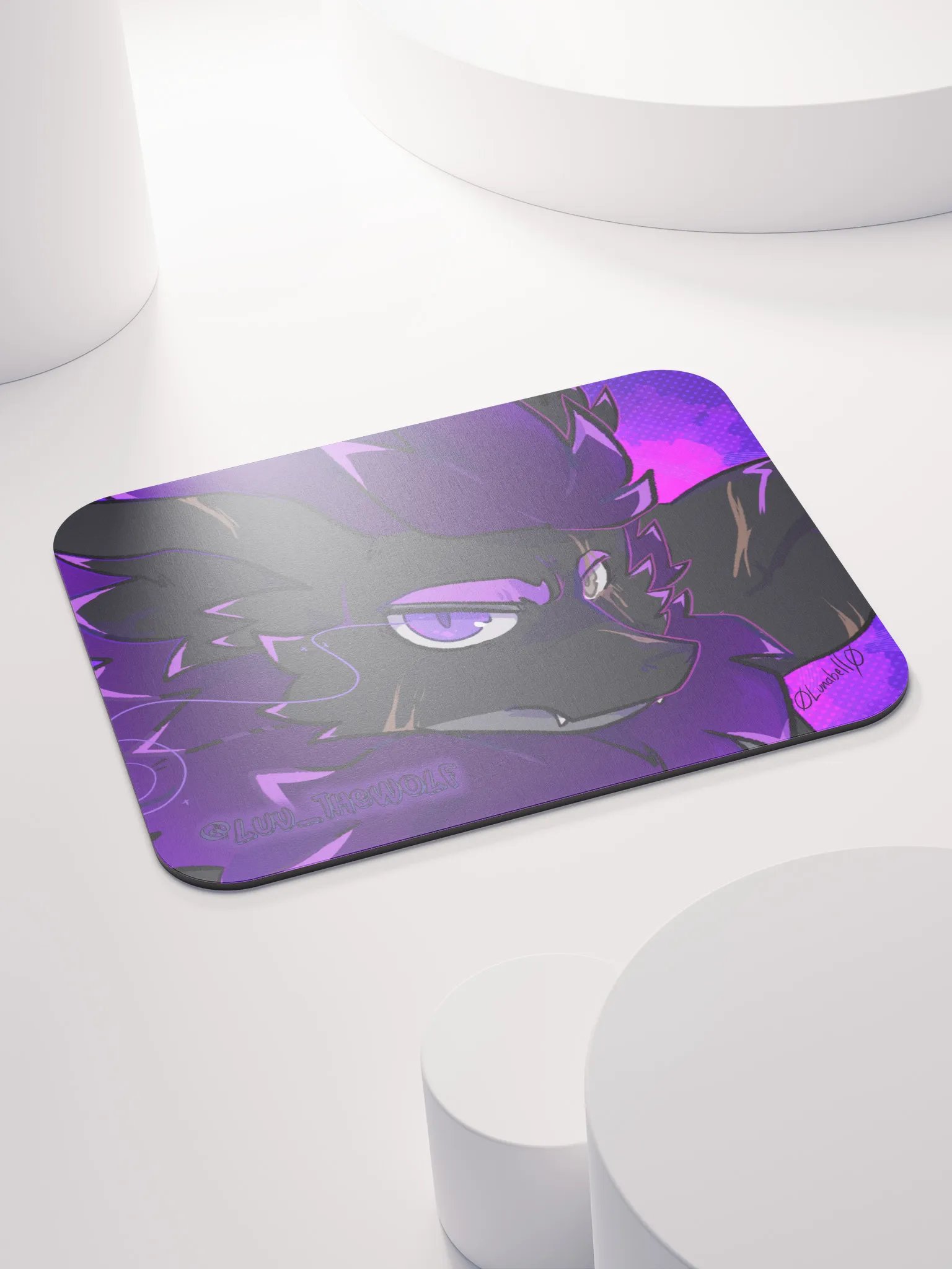 "Scruffy Wolf" Nardoragon Mouse Pad - "Lunabell's Collection!" product image (4)
