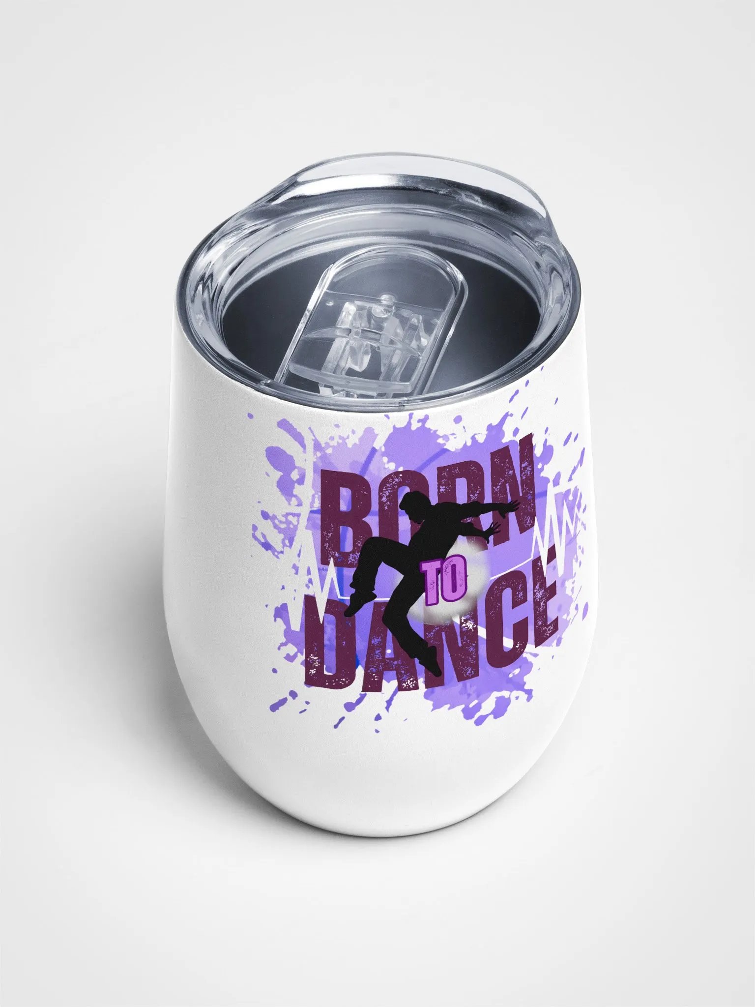 Born to Dance All Day His Silhouette Wine Tumbler product image (4)