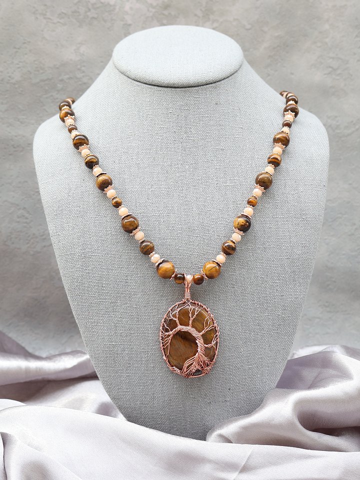 Tigereye Tree of Life Necklace product image (1)
