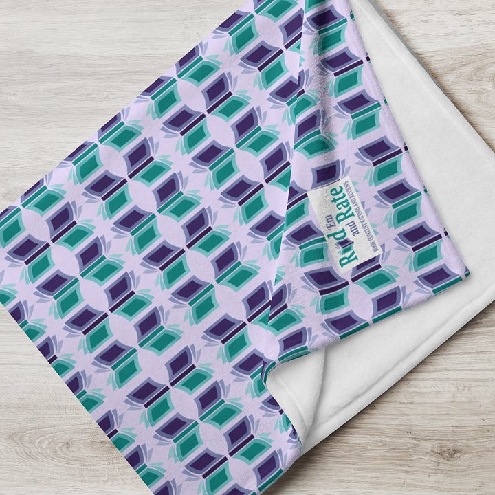 Bookish Blanket (Light Purple Background) product image (7)