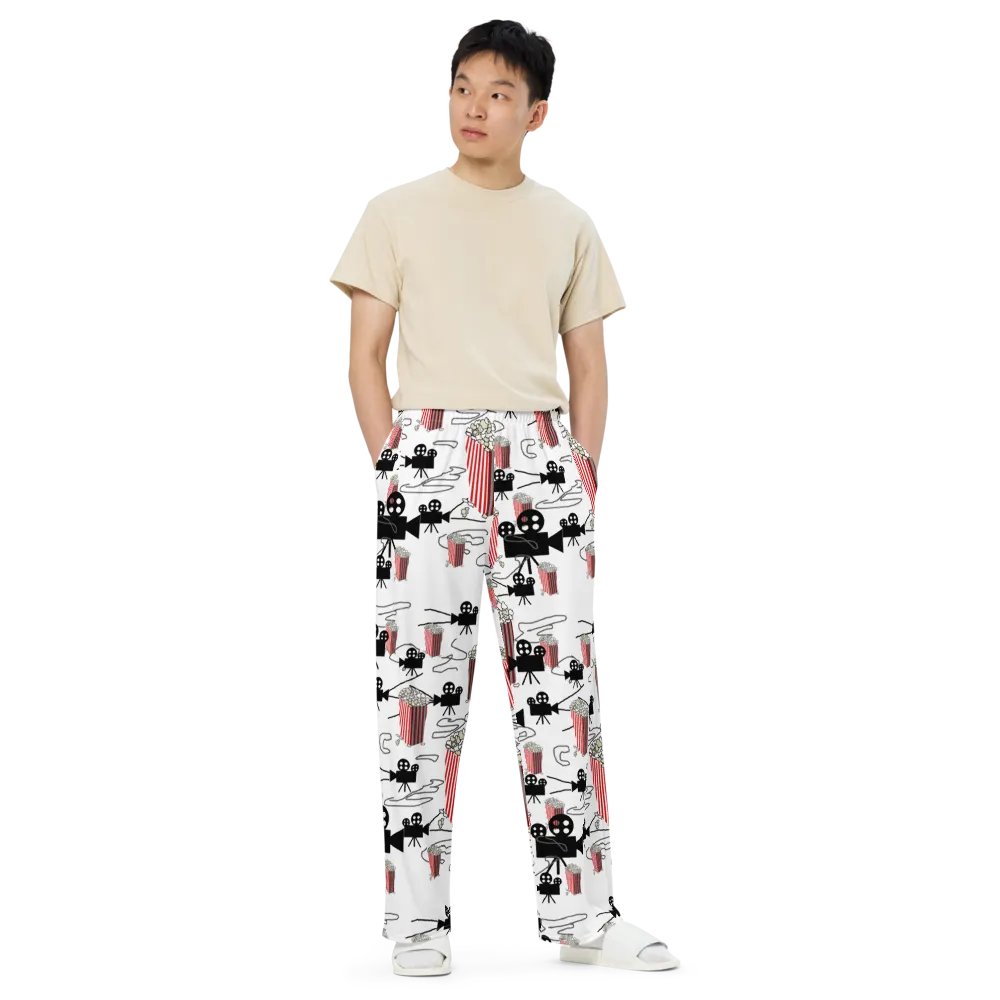 Movie Reels and Popcorn Wideleg Pants product image (3)