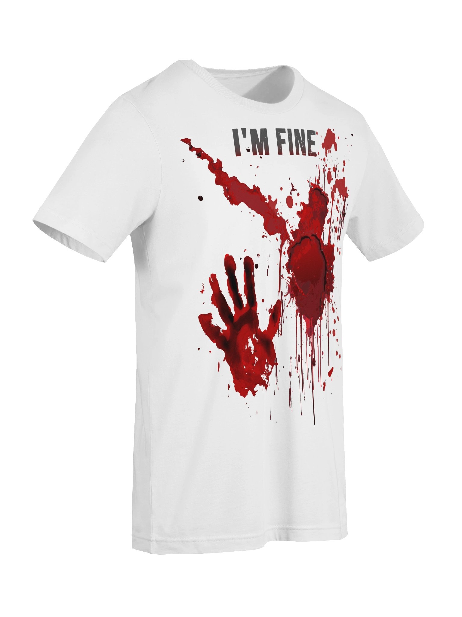 I'm Fine Bloody Shirt Blood Stained Halloween Tee product image (18)