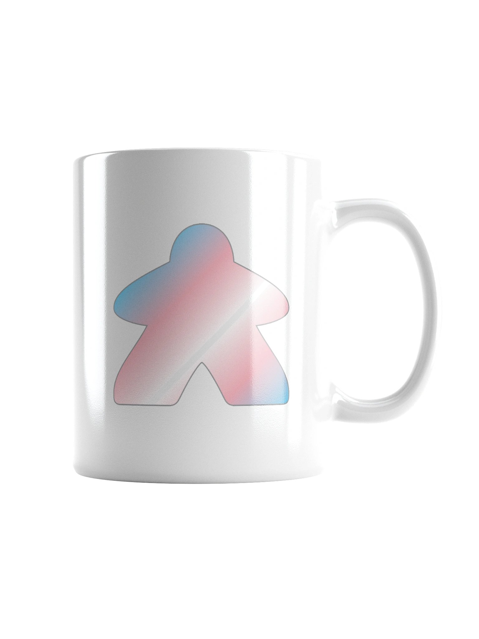 Trans Pride Gradient Meeple Mug product image (1)