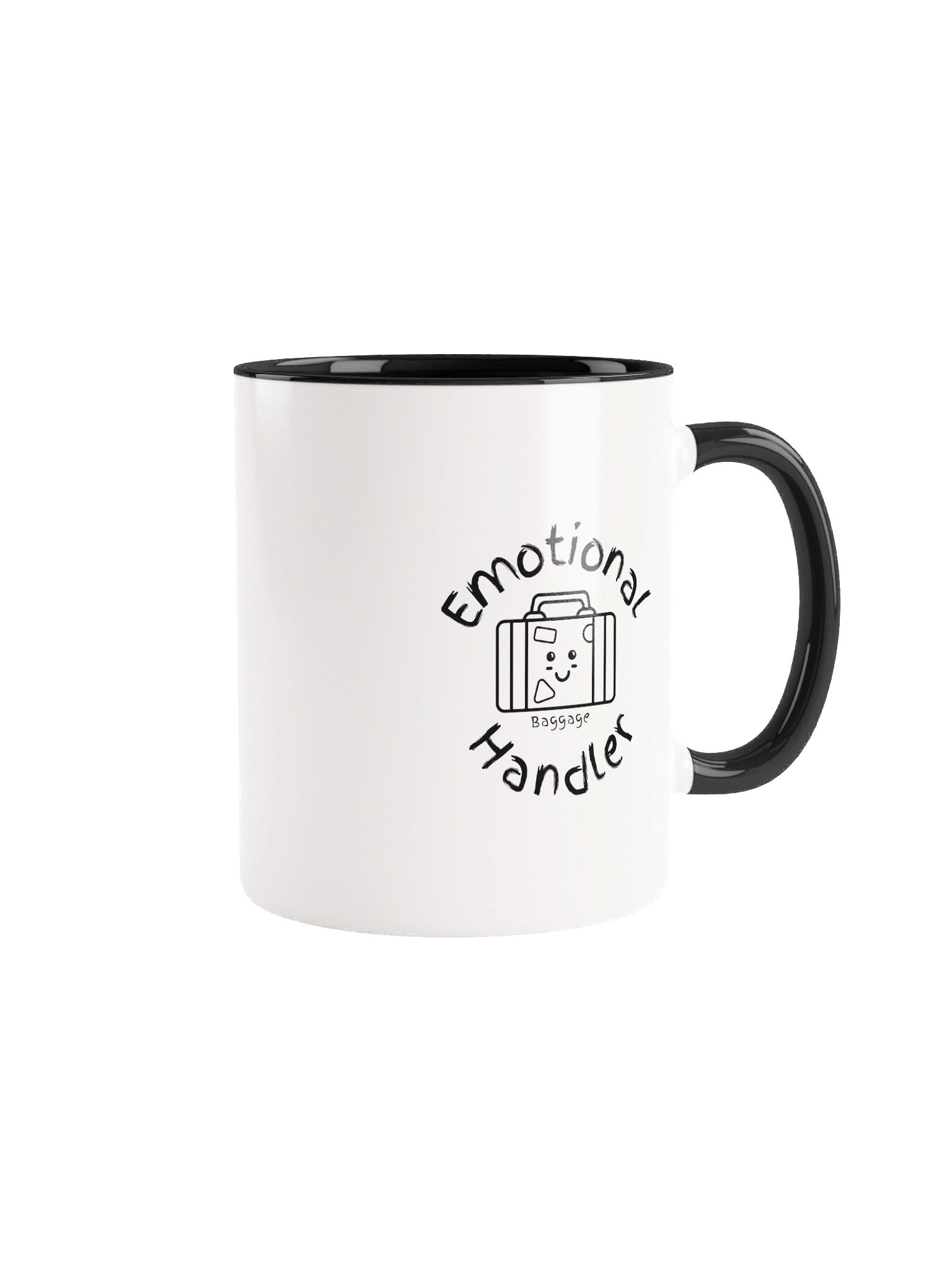 Emotional Baggage Handler Worn Smiling Suitcase Ceramic Mug product image (2)