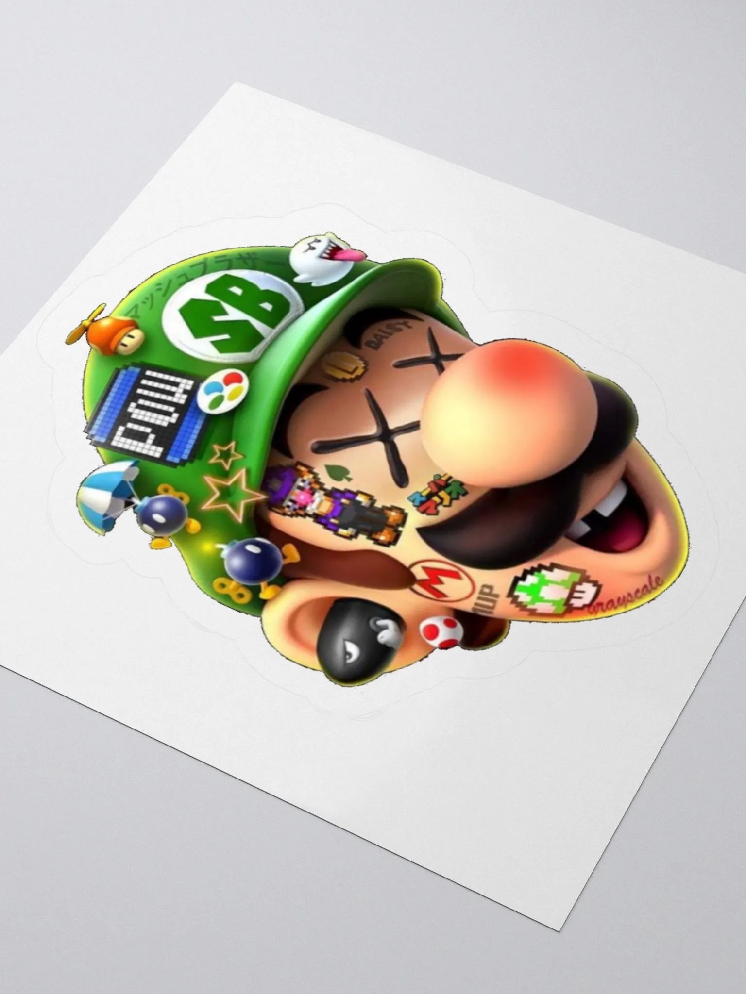 Smashed Brothers Luigi Slap Sticker product image (3)