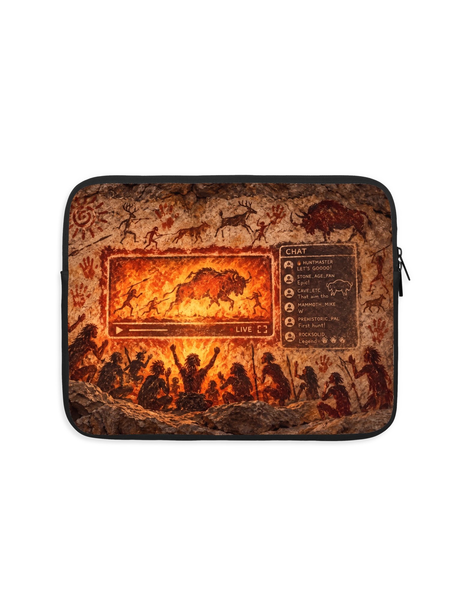 The Prehistoric Livestream Laptop Sleeve product image (4)