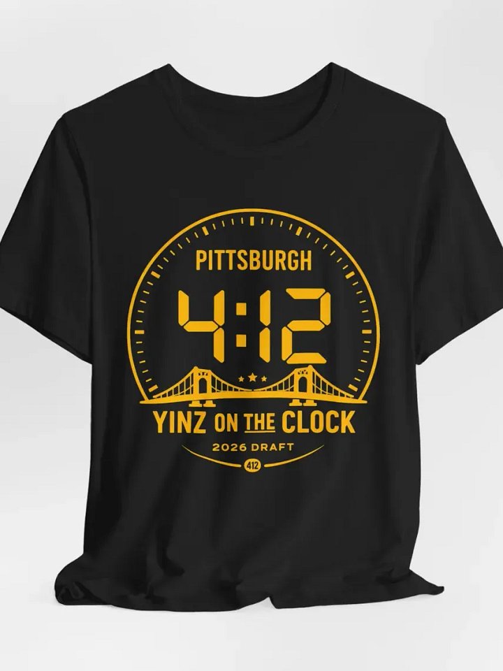 Pittsburgh 412 Yinz On The Clock 2026 NFL Draft Fan T-Shirt product image (1)