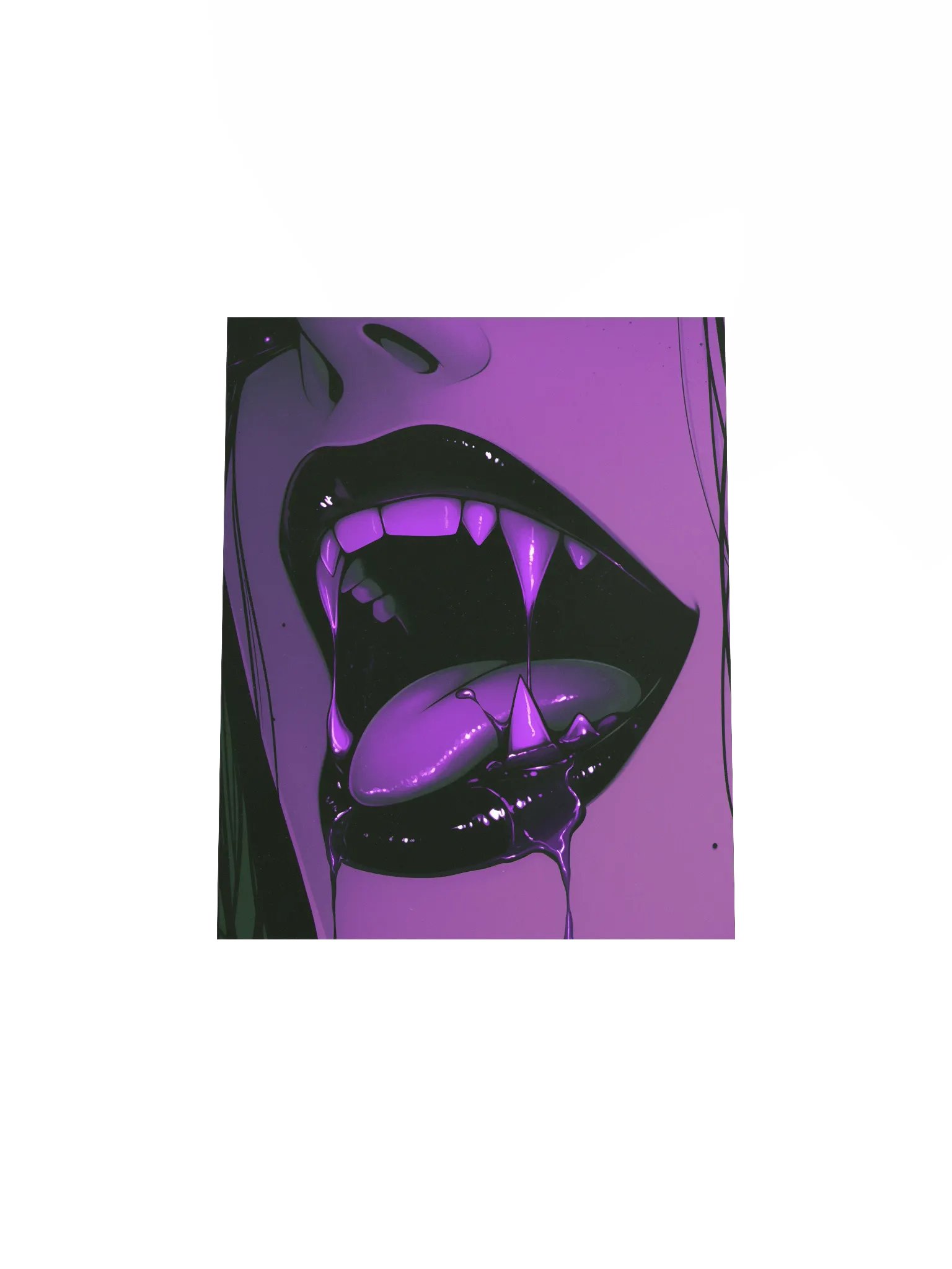Pink Fangs Matte Poster product image (22)