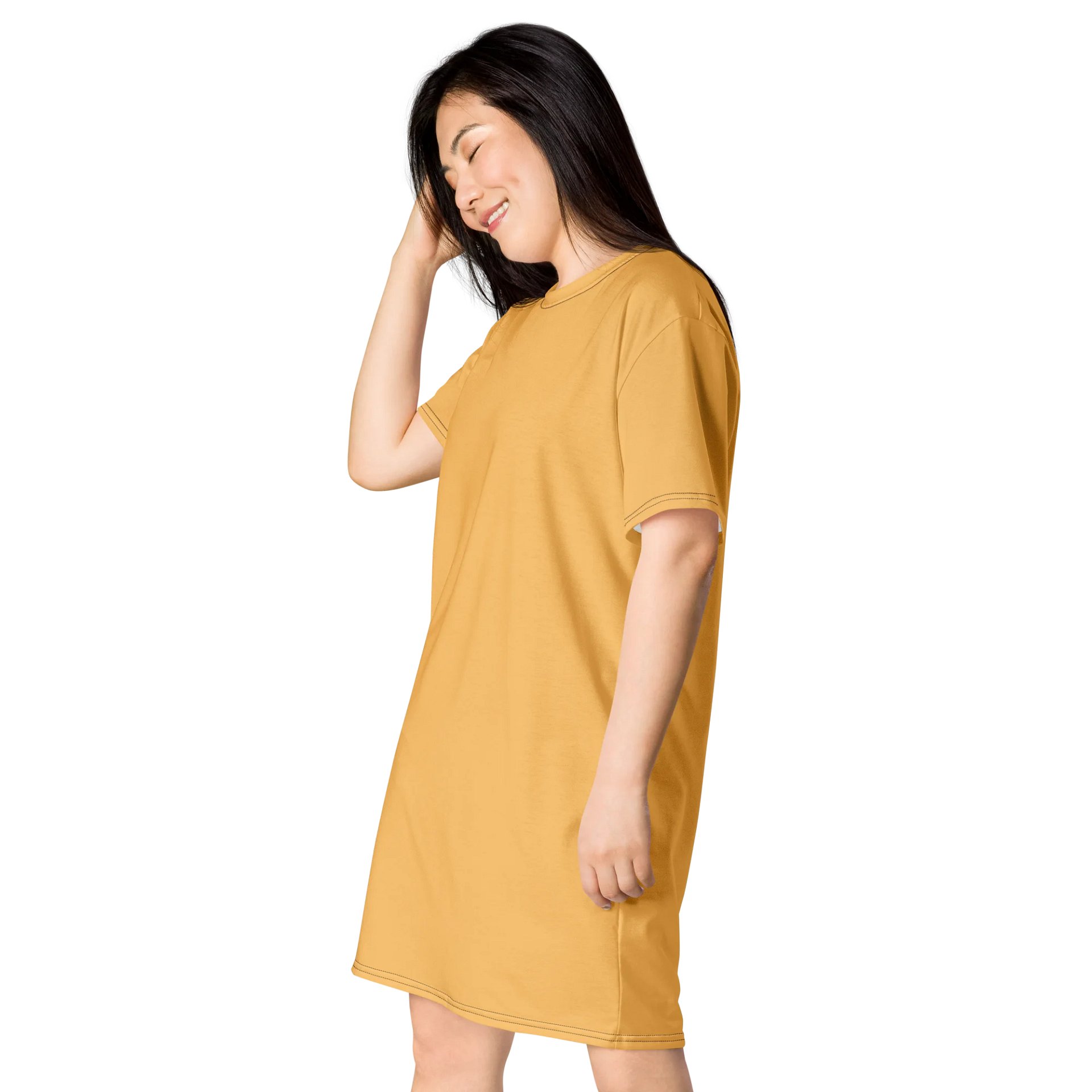 Chardonnay Oversized T-Shirt Dress | Stretchy Fabric | Casual or Formal Style | Sizes 2XS-6XL | Exclusive Design product image (3)