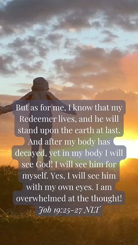 My Redeemer lives.

And because He lives, I live.

Death, where is your victory?

Victory belongs only to God. We have no oth...