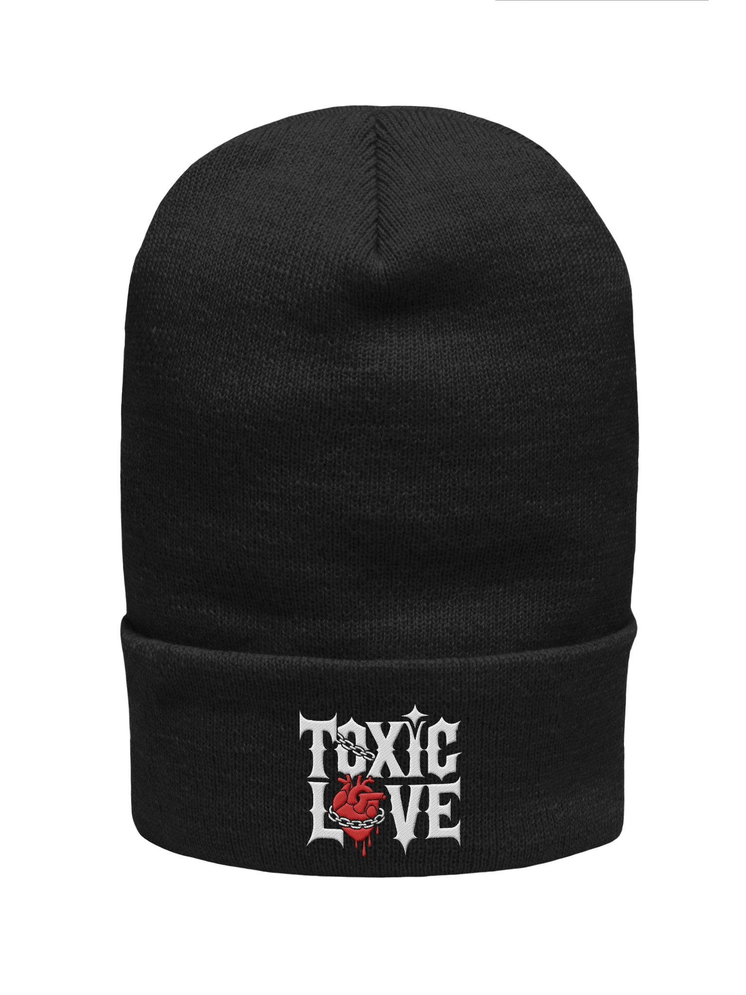 Toxic Love Heart Embroidered Beanie product image (1)