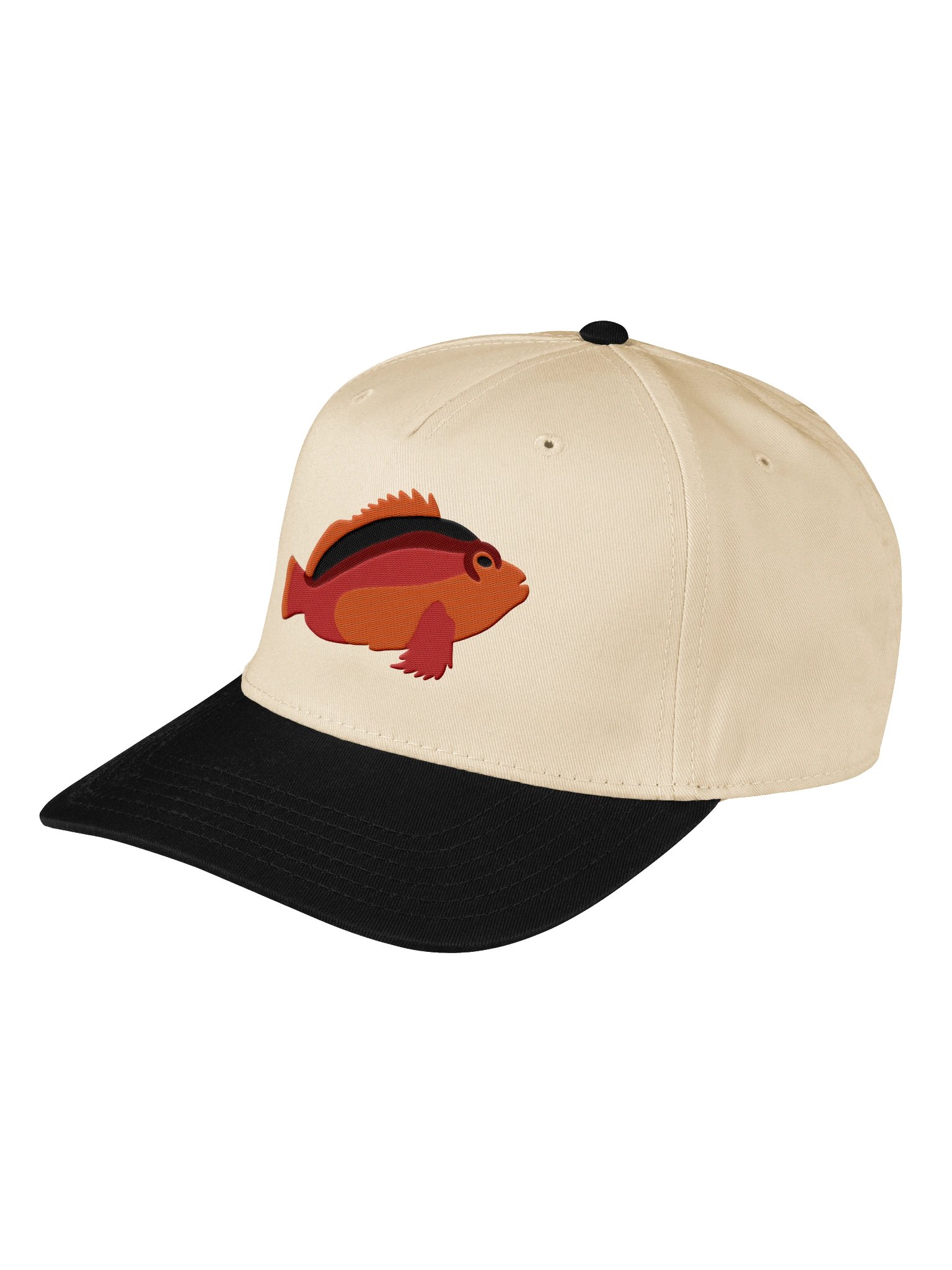 Flame Hawkfish Embroidered Mid-Profile Baseball Cap | Saltwater Reef Aquarium Fish Hat product image (5)