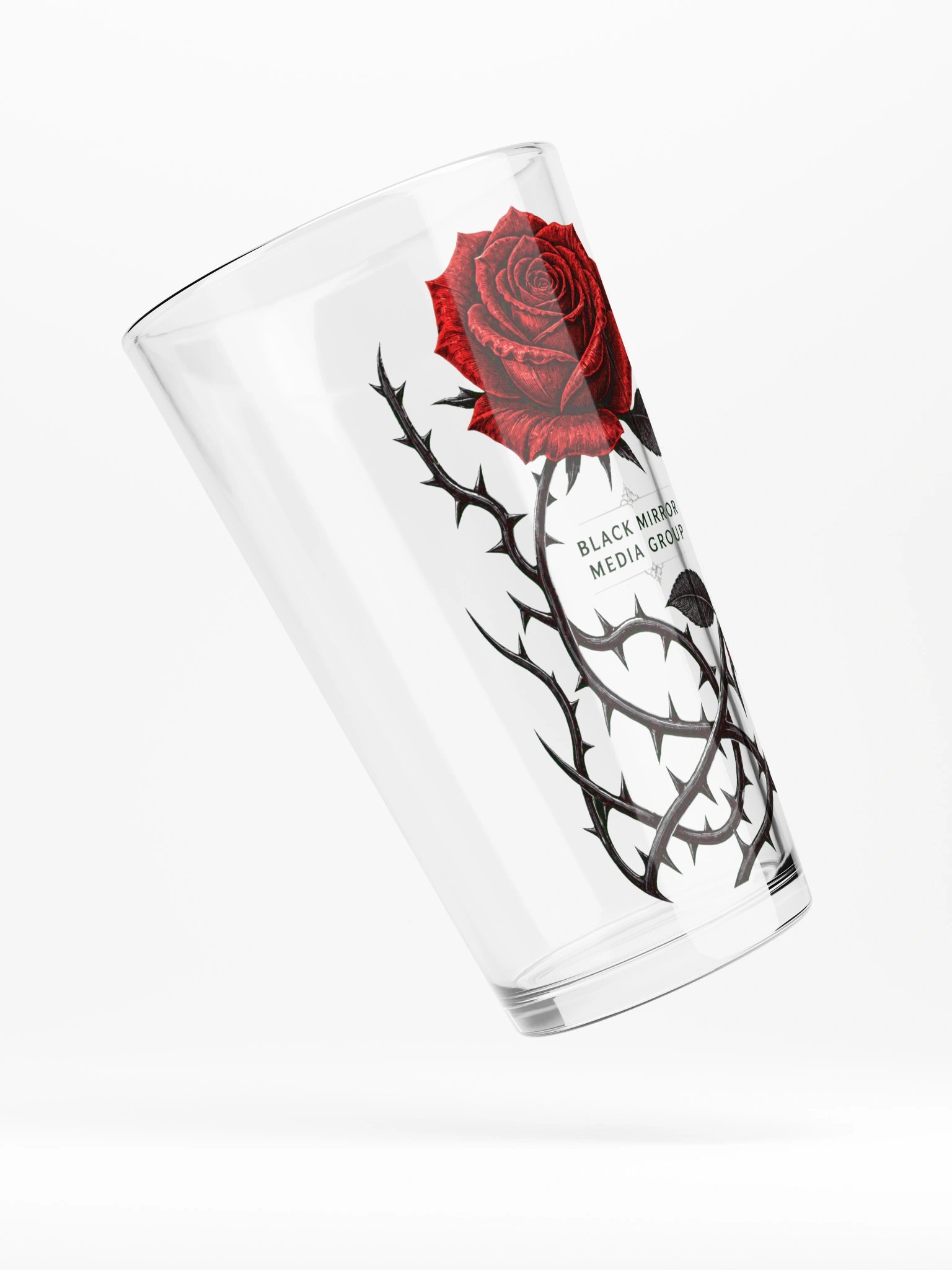 Black Mirror Rose & Thorn Shaker Pint Glass product image (4)