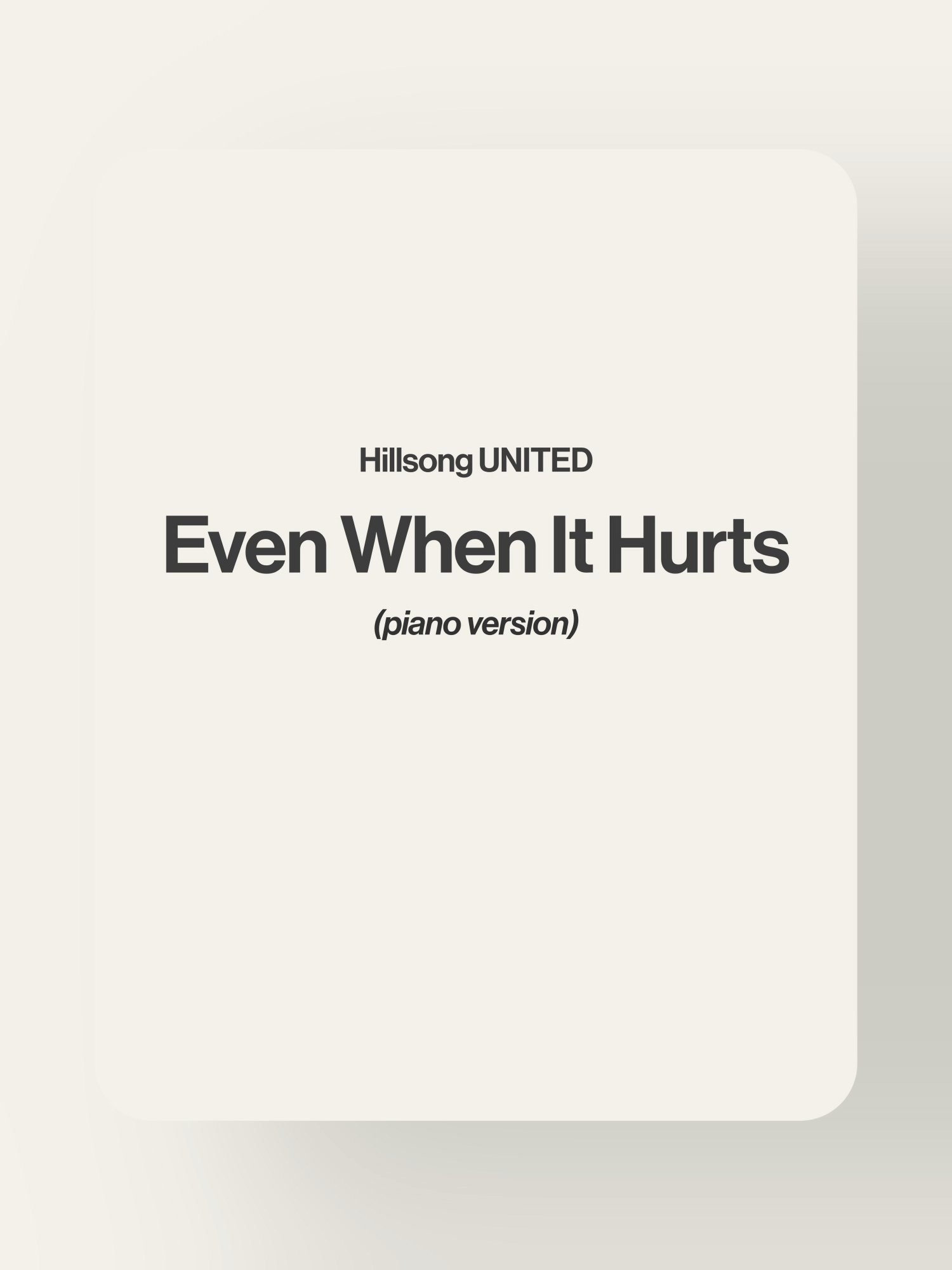 Even When It Hurts (Praise Song) - Hillsong UNITED product image (1)