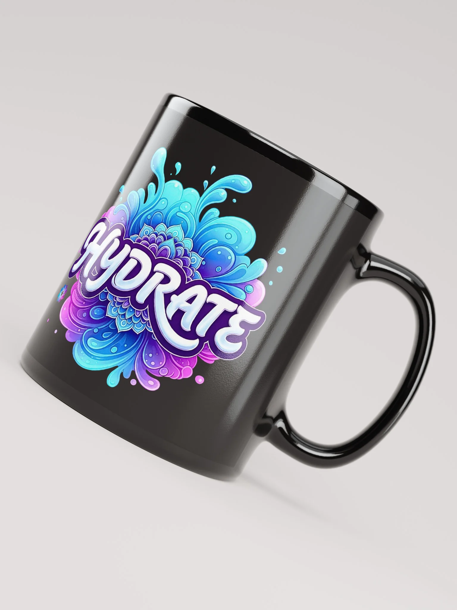 Hydrate Splash Black Mug product image (4)