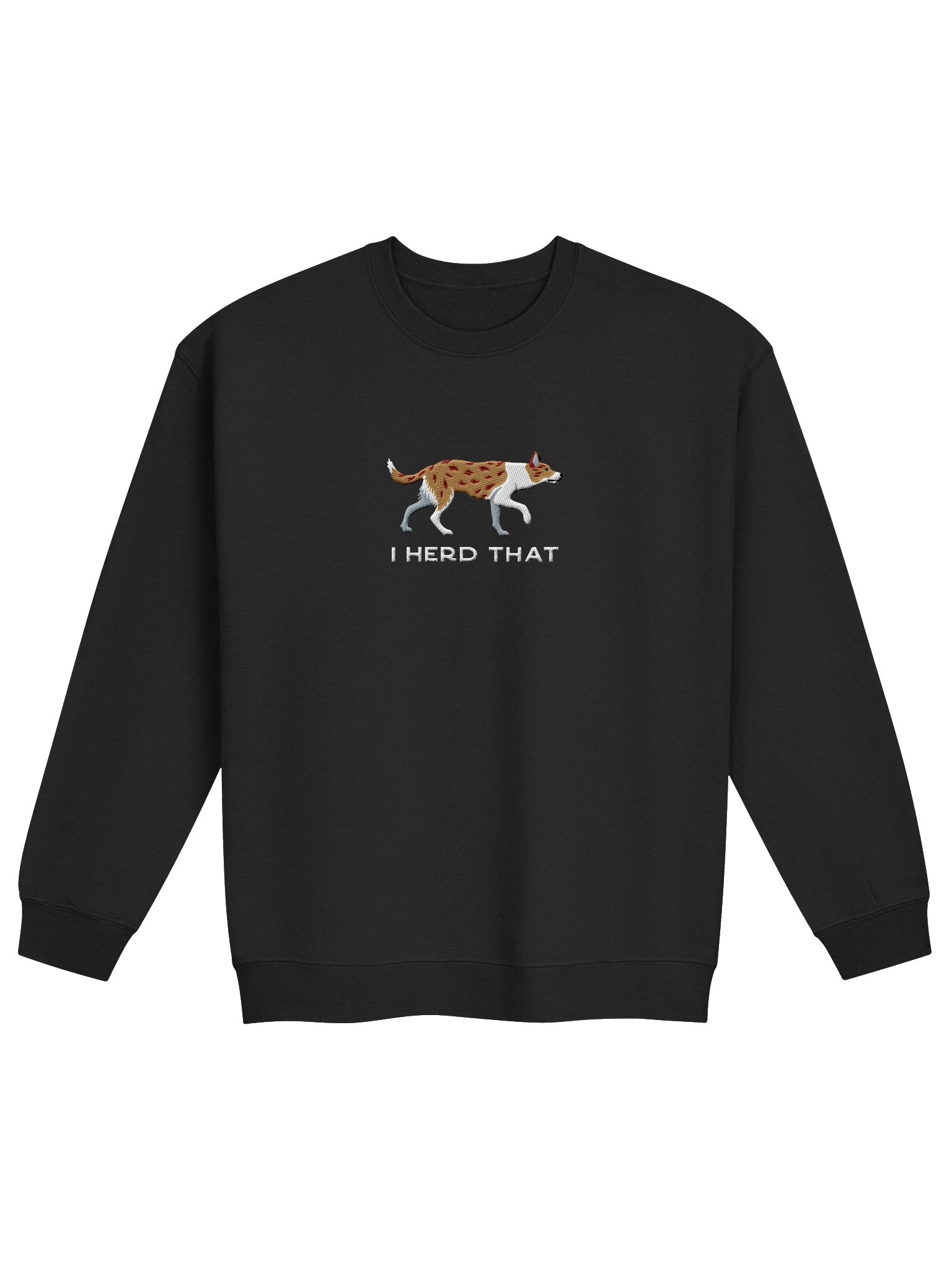 I Herd That Sweatshirt (Embroidered) of a Smooth-Coated Border Collie(Red Merle) product image (4)