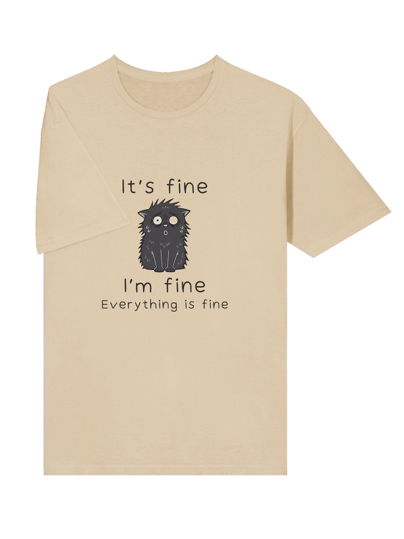 Anxious Cat 'It's Fine' T-Shirt product image (19)