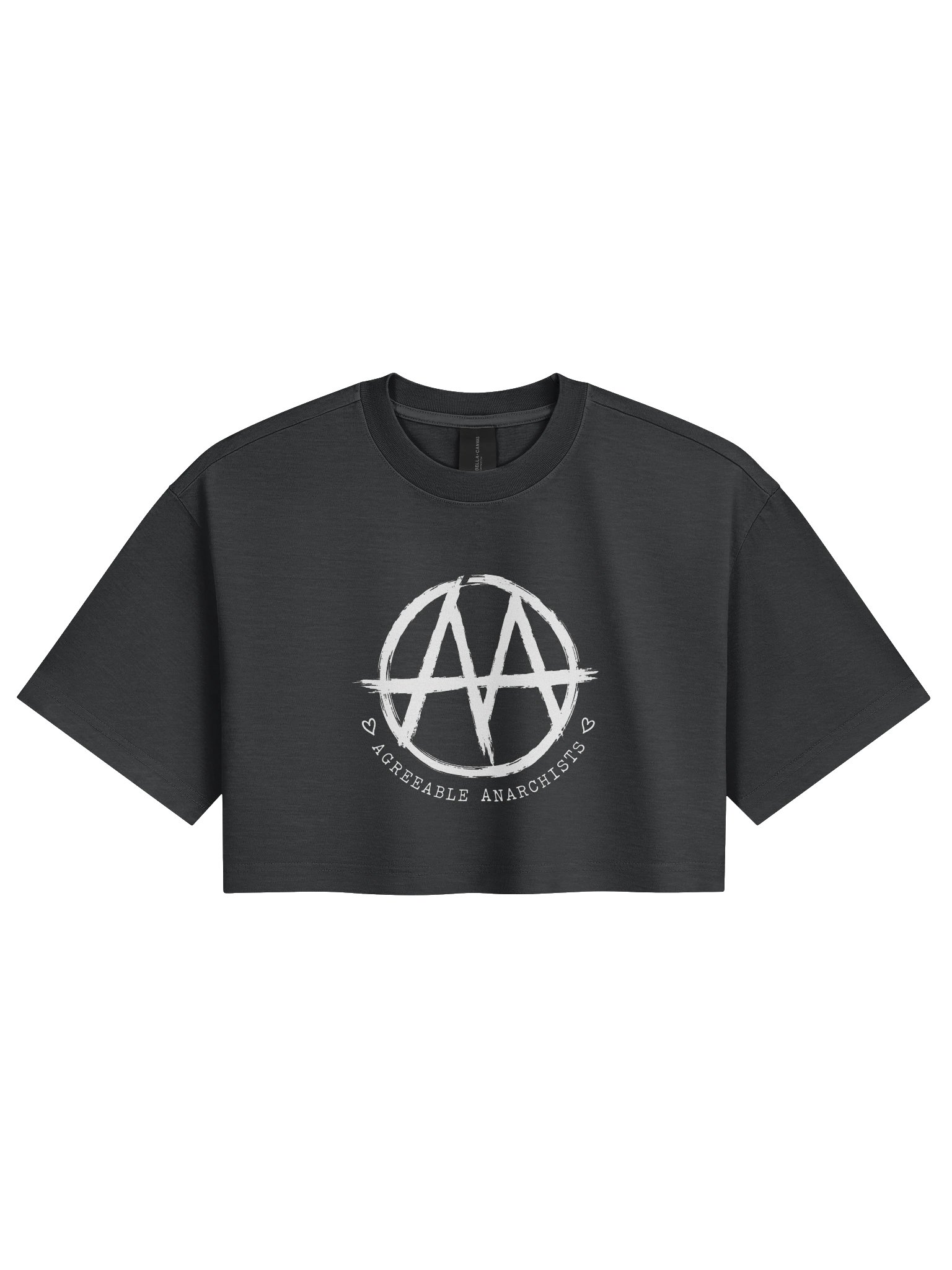 Agreeable Anarchists — Cropped Tee (Black) product image (1)
