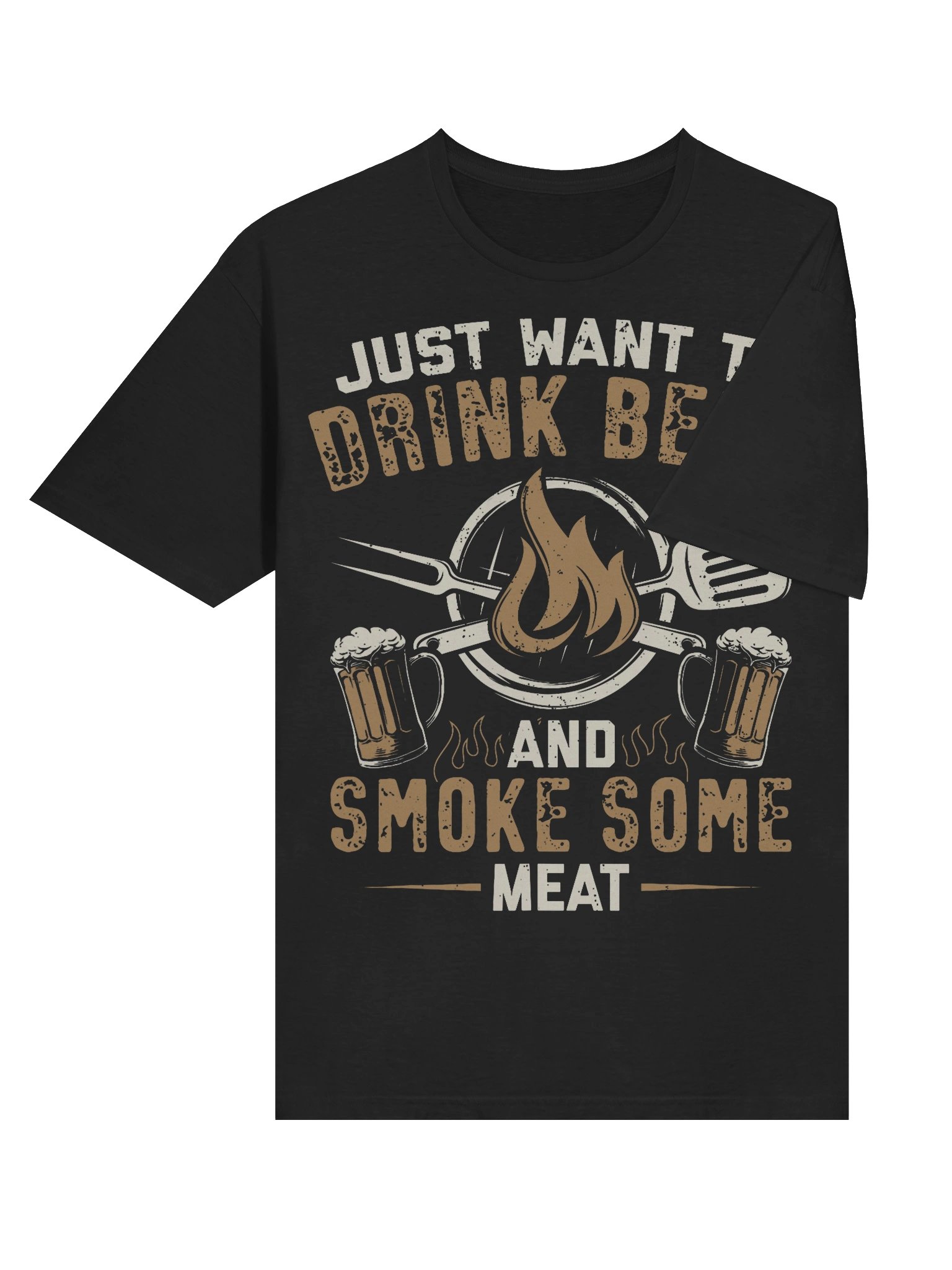 Just Want to Drink Beer and Smoke Some Meat – Gildan Softstyle Unisex T-Shirt product image (4)